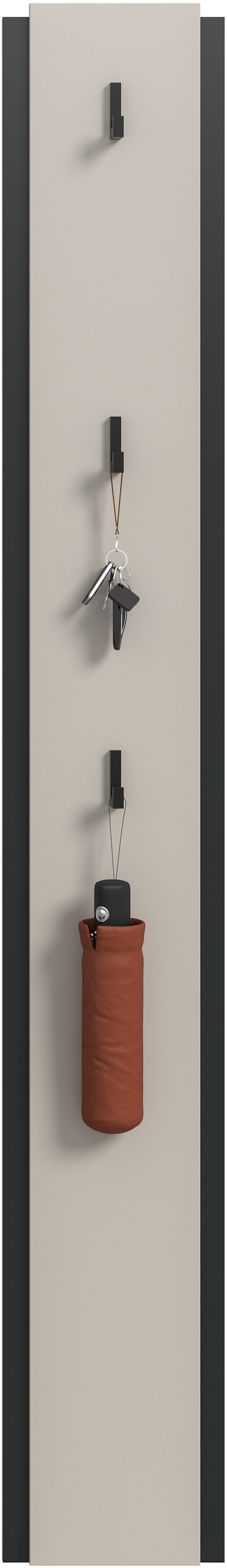 Home affaire Barre à crochets »RAK, Höhe 150 cm, inklusve 3 Garderobenhaken« Flurgarderobe, Paneel, Wandgarderobe, Wandpaneel, Garderobe