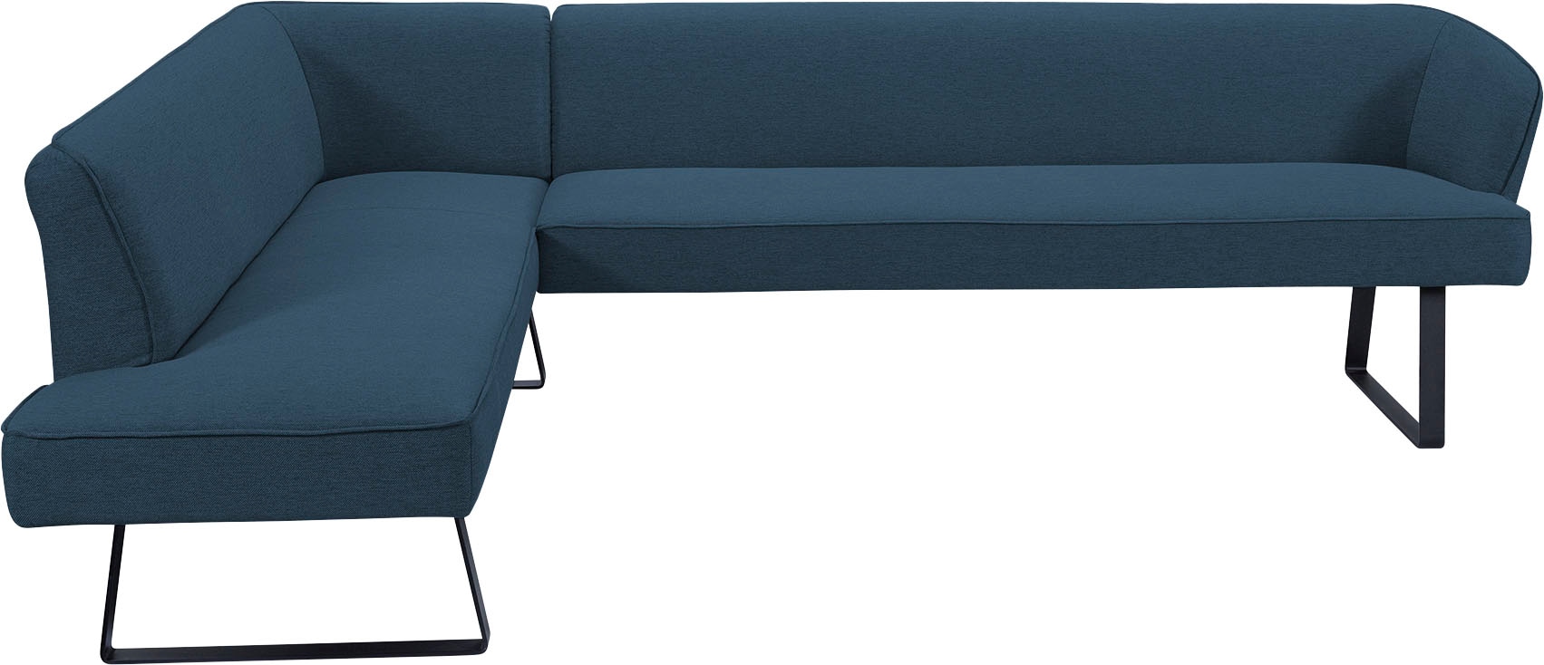 exxpo - sofa fashion Eckbank »Americano«, mit Keder und Metallfüssen, Bezug in verschiedenen Qualitäten