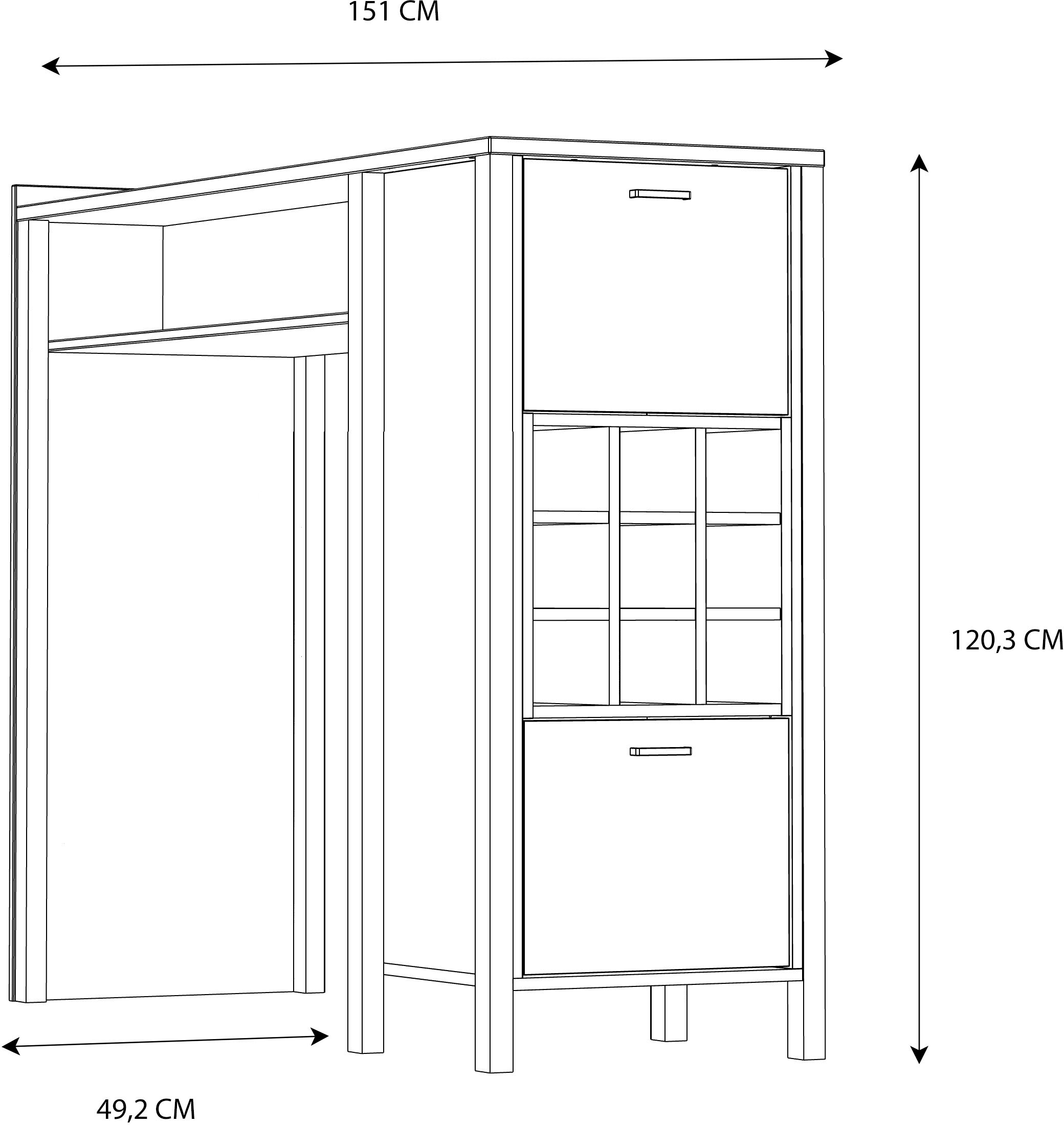 FORTE Barschrank »High Rock« Breite ca. 151,5 cm