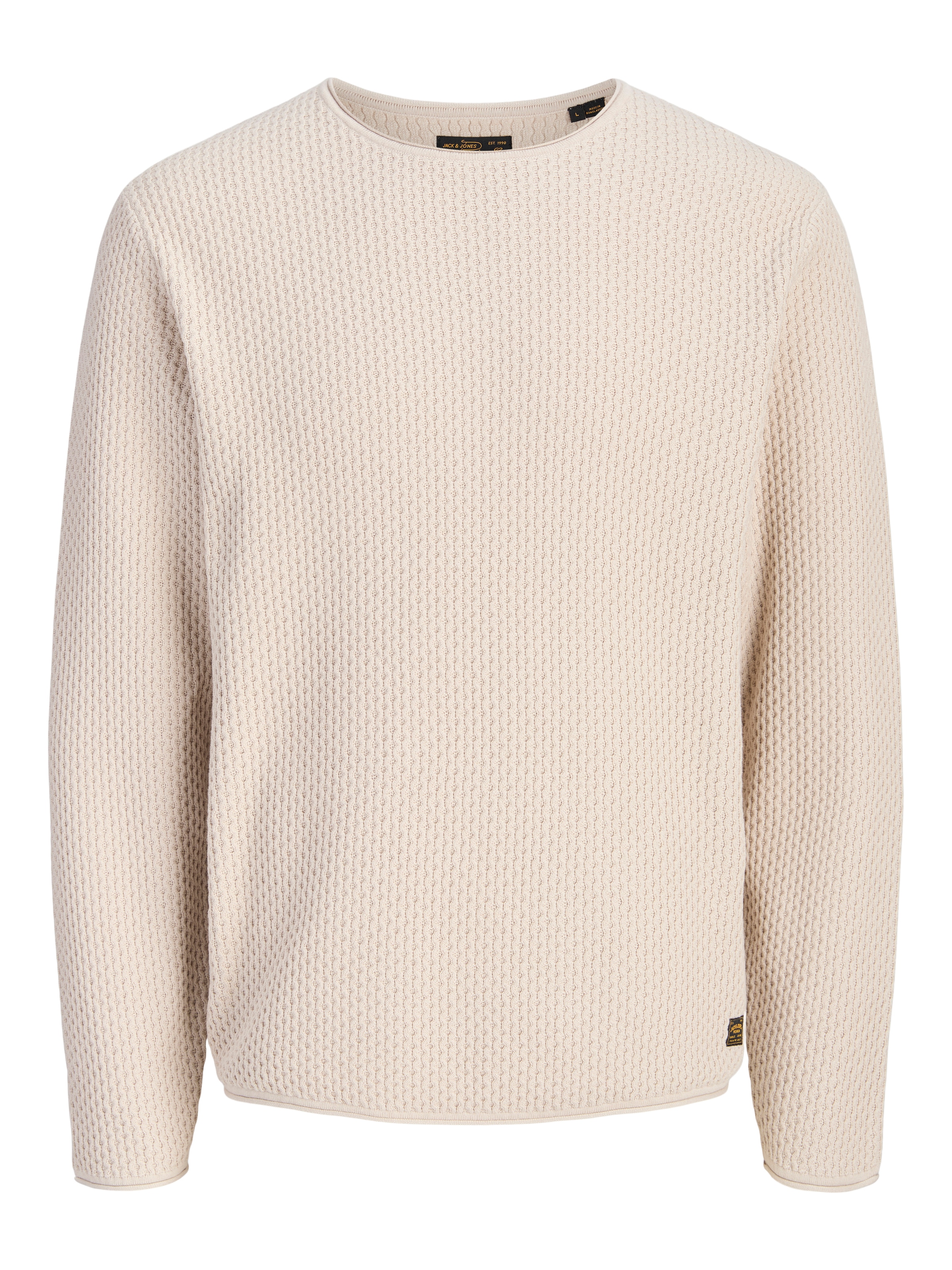 Jack & Jones Pull à col rond »JPRBLUMASON KNIT CREW NECK SN« coton, coupe régulière