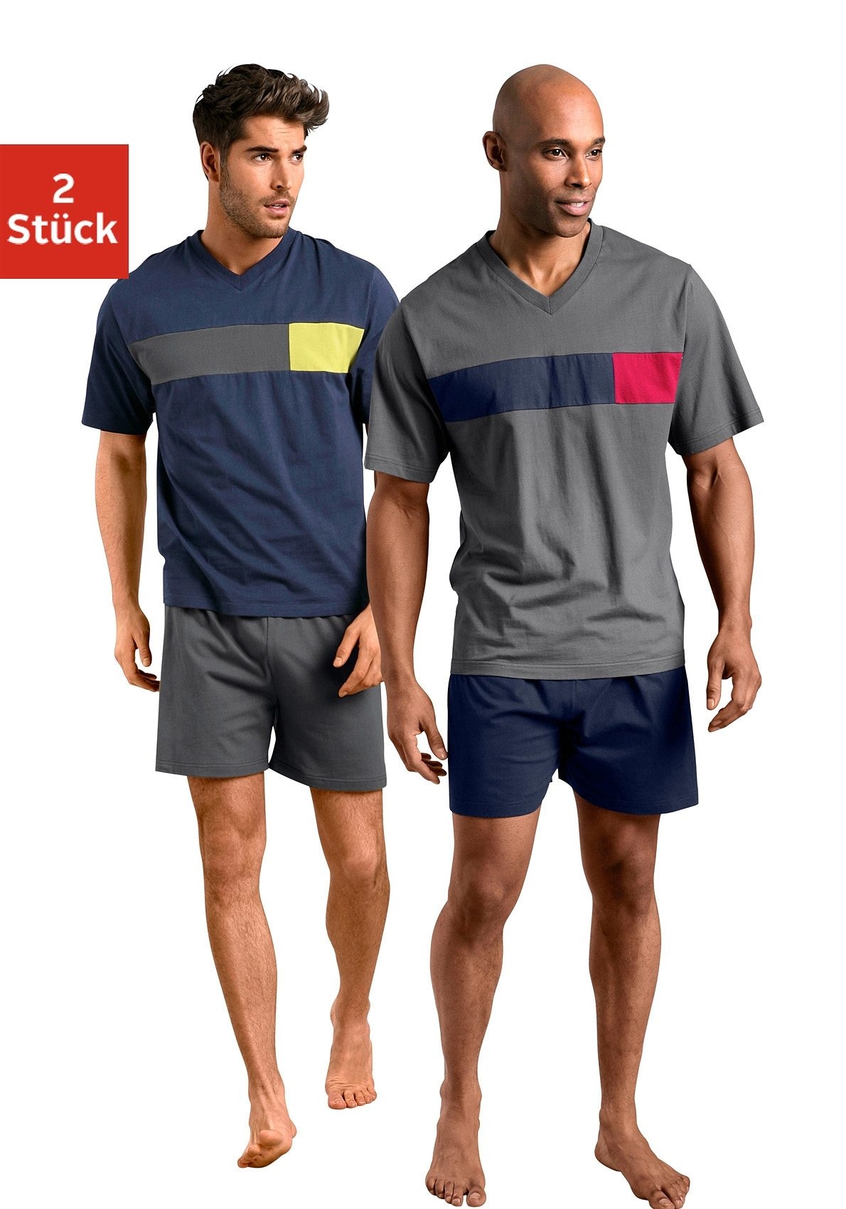 Image of le jogger® Shorty, (Packung, 4 tlg., 2 Stück), mit Colourblock-Einsätzen bei Ackermann Versand Schweiz