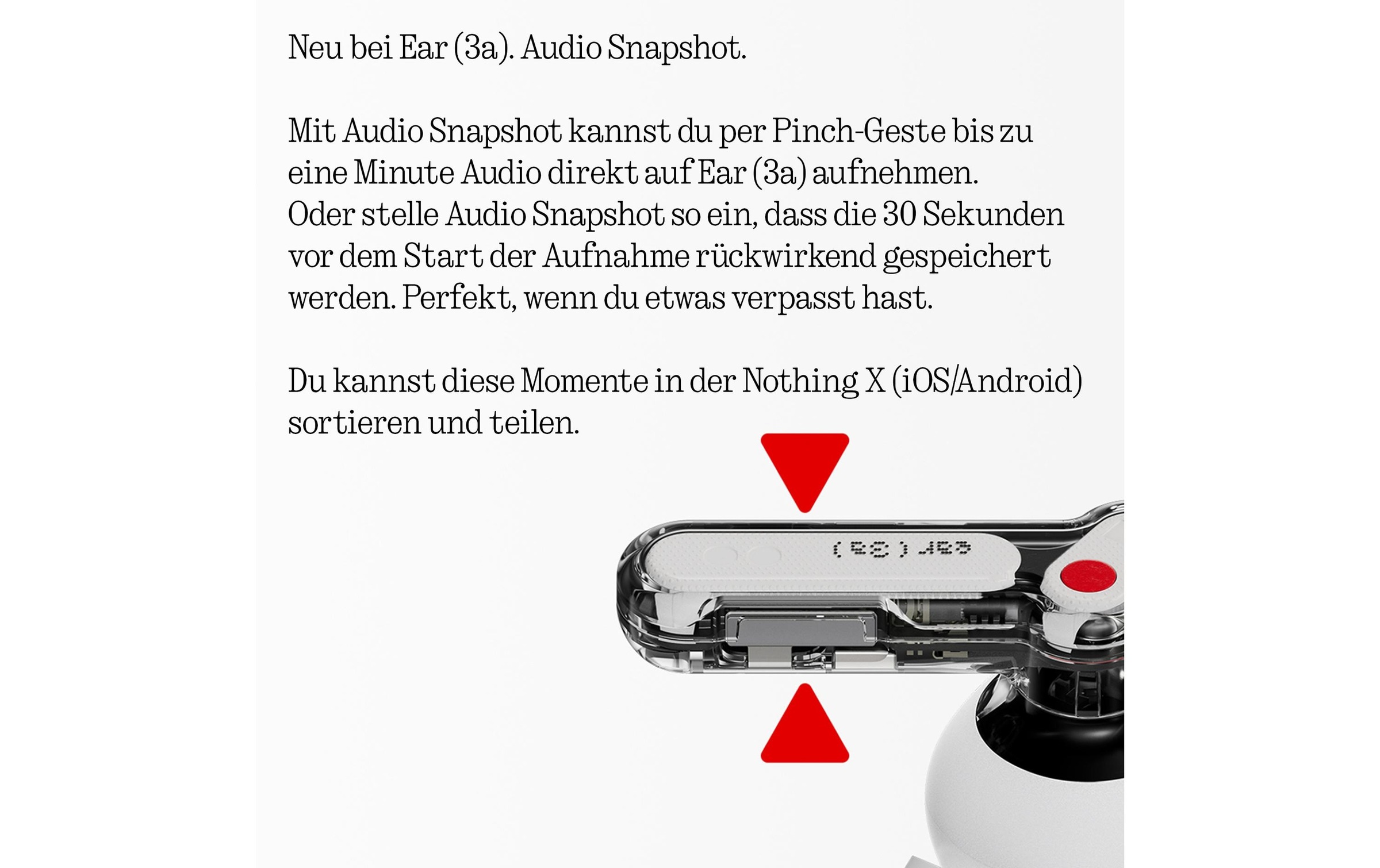   Écouteurs intra-auriculaires sans fil »Ear (3a)« Active Noise Cancelling (ANC)