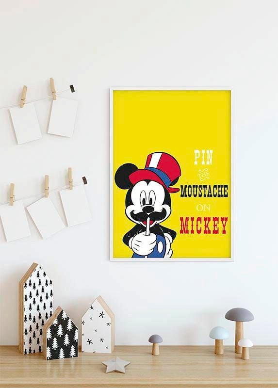 Komar Poster »Mickey Mouse Moustache«, Disney, (1 St.), Kinderzimmer, Schlafzimmer, Wohnzimmer