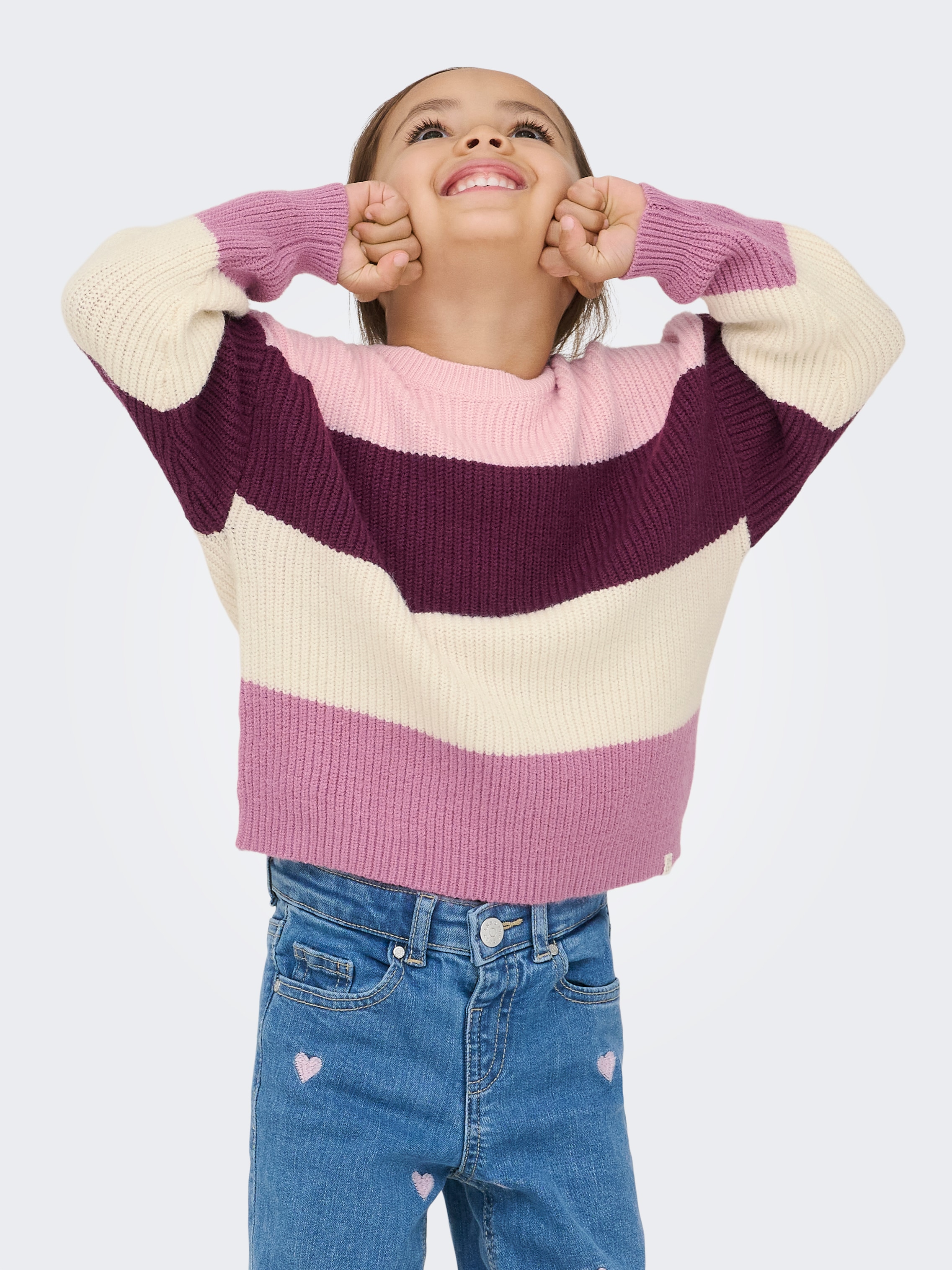 KIDS ONLY Strickpullover »KMGSANDY L/S STRIPE PULLOVER KNT NOOS« Viskosemischung, regular fit