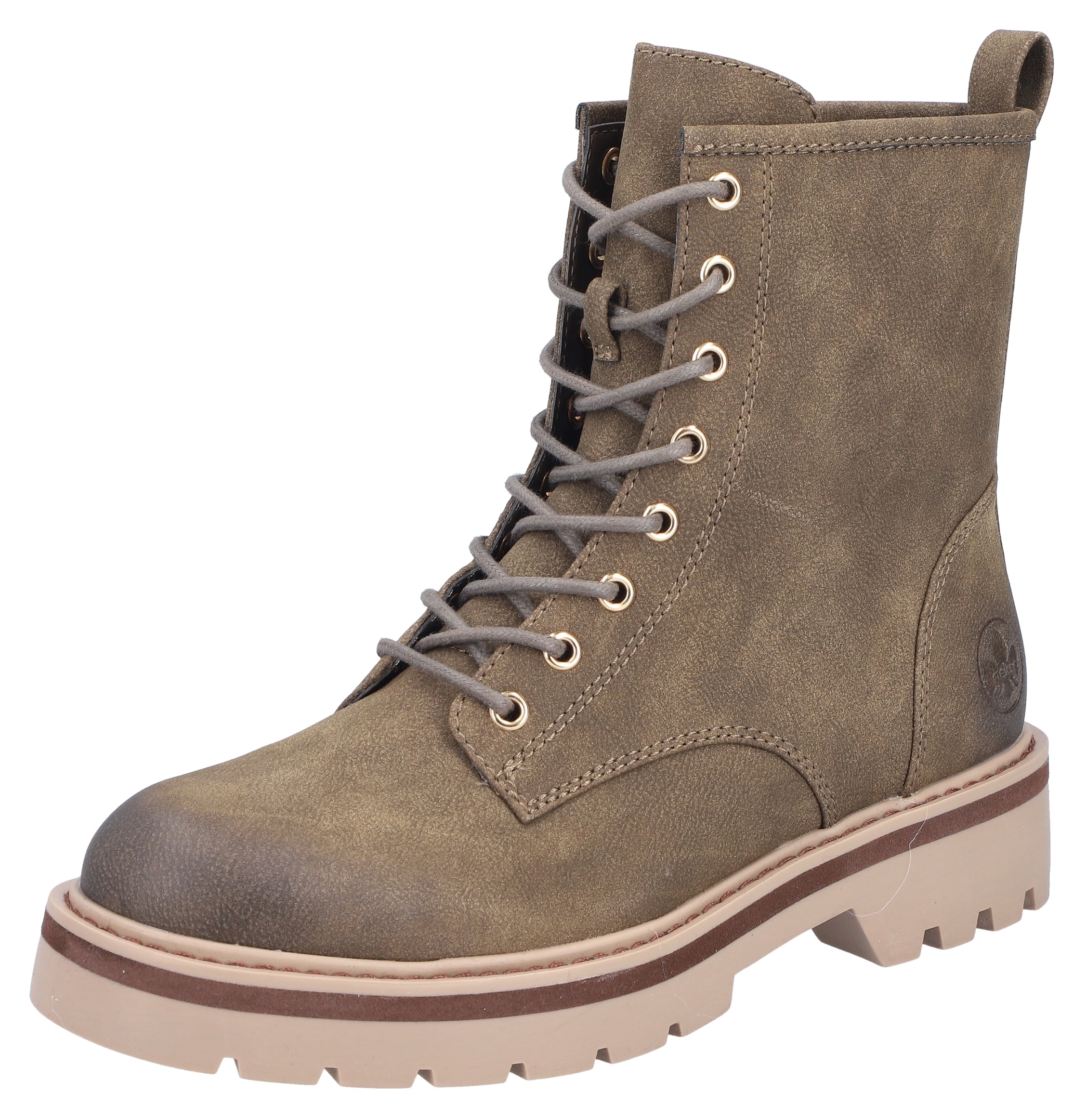 Image of Rieker Schnürboots Schnürstiefelette, Boots, Blockabsatz, mit Profilsohle