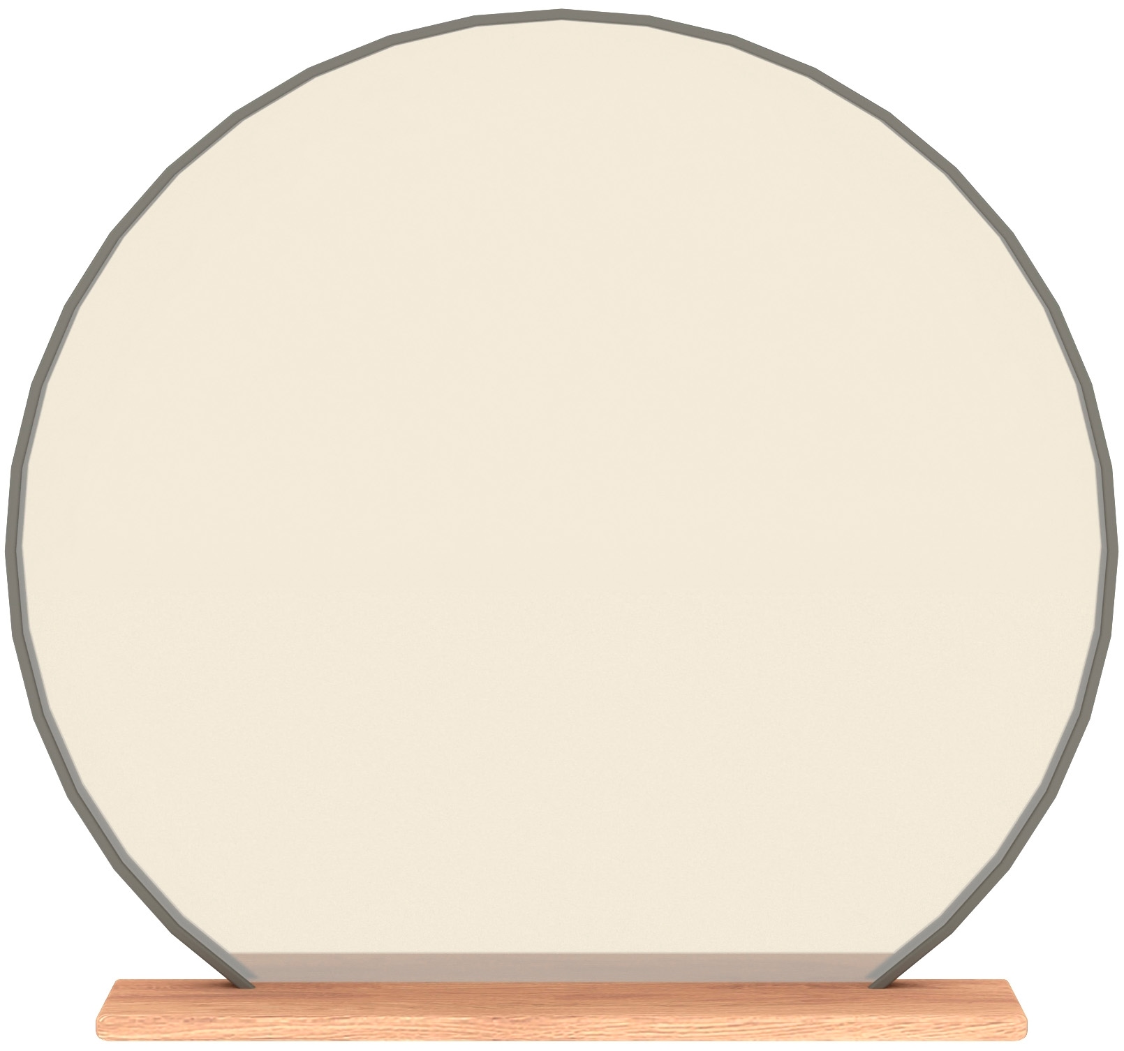 Musterring Miroir de maquillage »Sorrent, Wandspiegel, Spiegel rund« avec miroir suspendu en verre parasol bronze, tablette en chêne massif, L 62cm