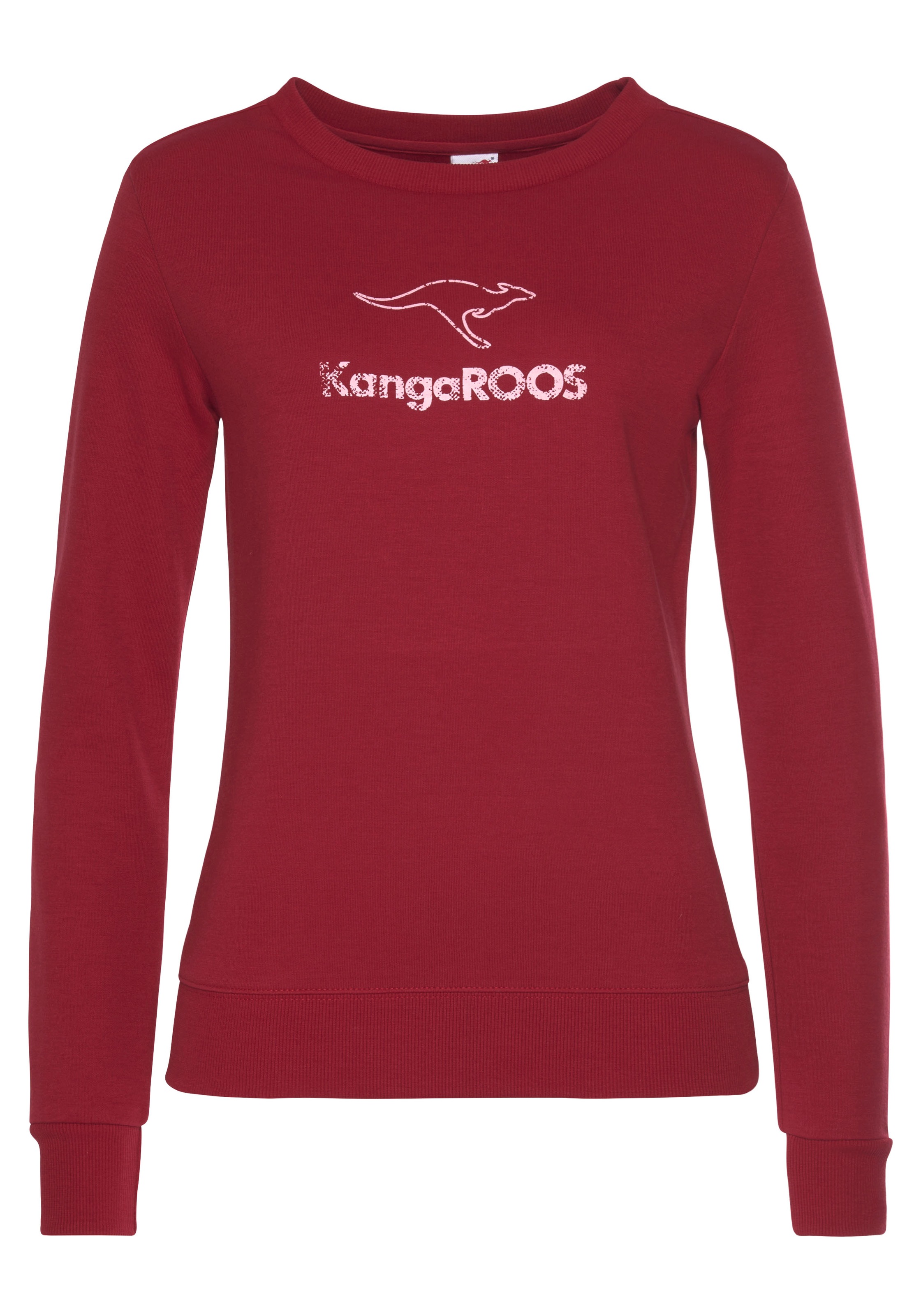 KangaROOS Sweatshirt, mit Kontrastfarbenem Logodruck, Loungewear
