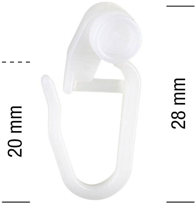 Image of GARESA Gardinenröllchen »Rollring für Kunststoff- oder Credoschiene«, (Packung, 100 St., mit Faltenhaken), Rollring, Innenlaufgleiter, für Credo- und Kunststoffschienen von "Garesa" bei Ackermann Versand Schweiz