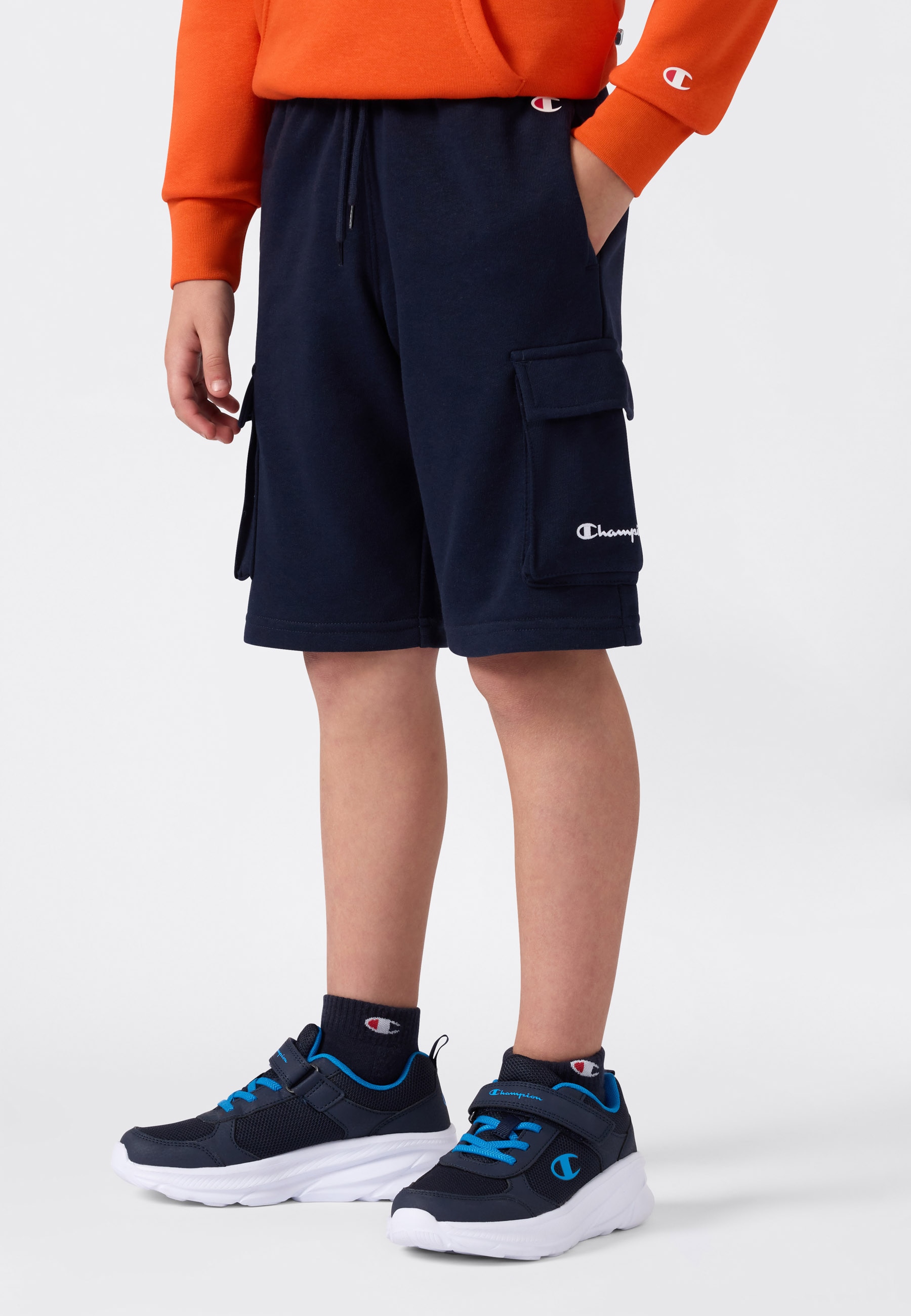 Image of Champion Sweatshorts "ICONS Shorts" mit Logodruck, aus Baumwolle und Polyester, auch in grossen Grössen