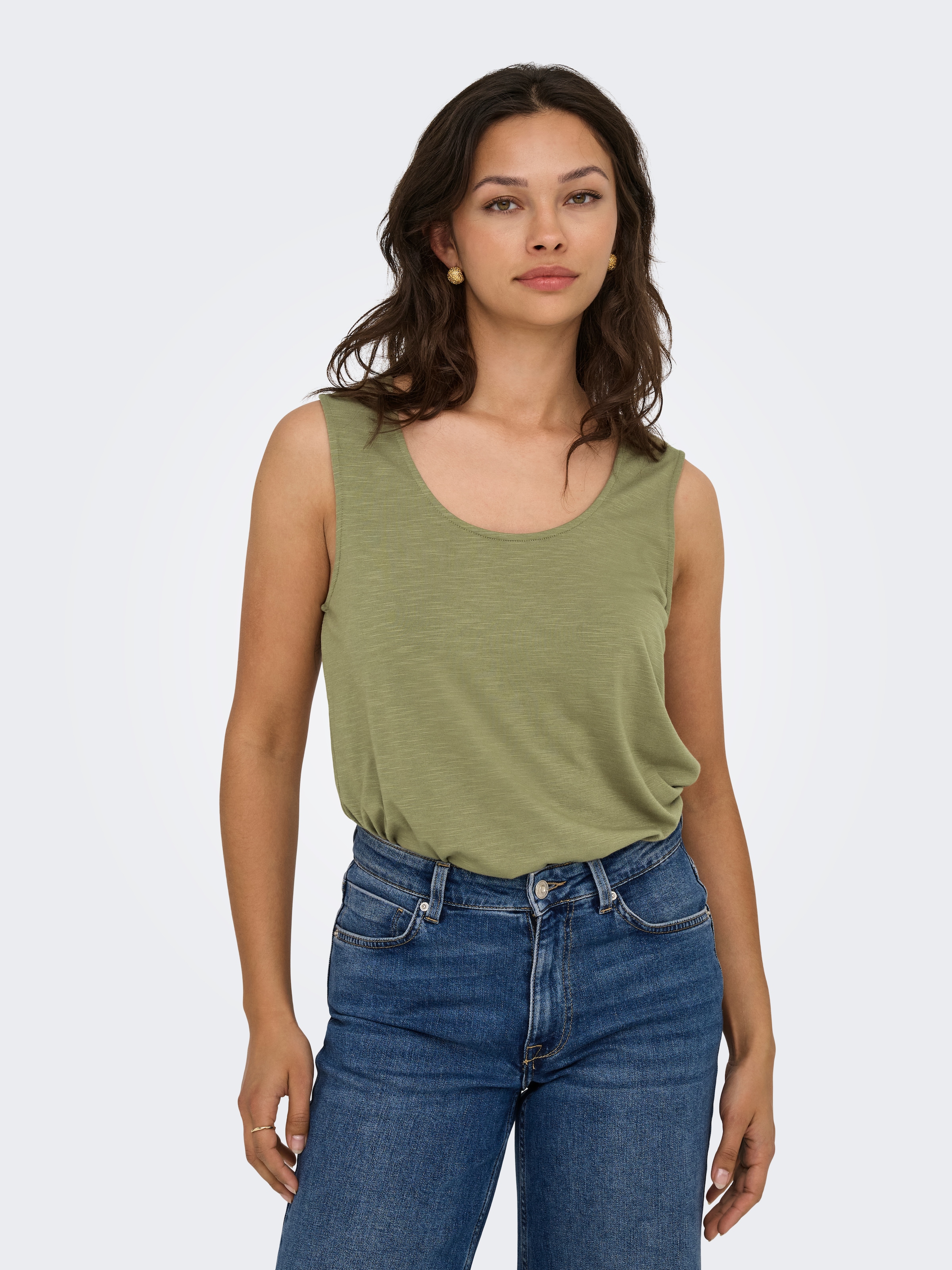 Image of ONLY Spitzentop "ONLFREDA S/L U-NECK MIX TOP BOX JRS"