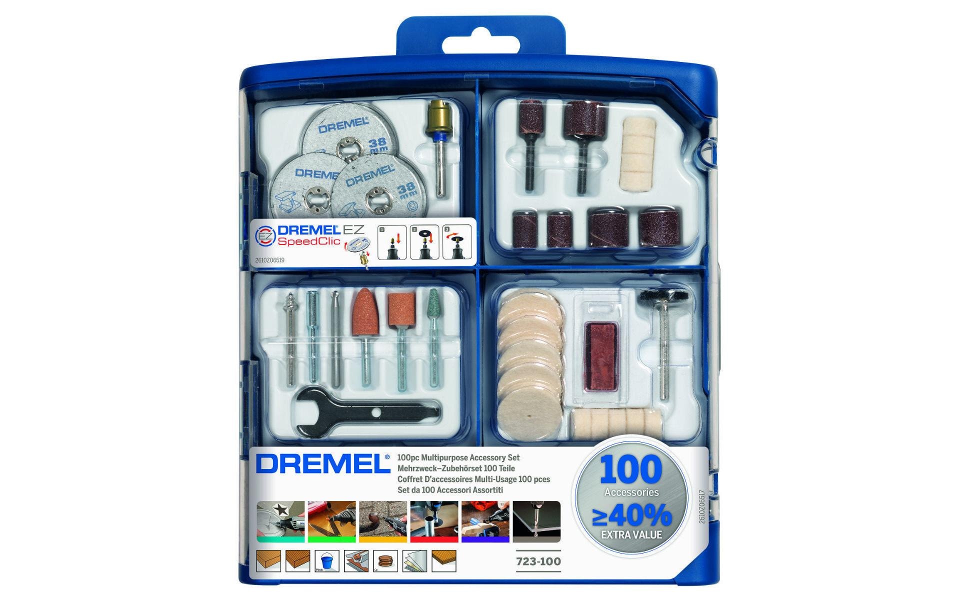 Image of DREMEL Werkzeugset "723 100 Teile" 100 Stk. tlg.