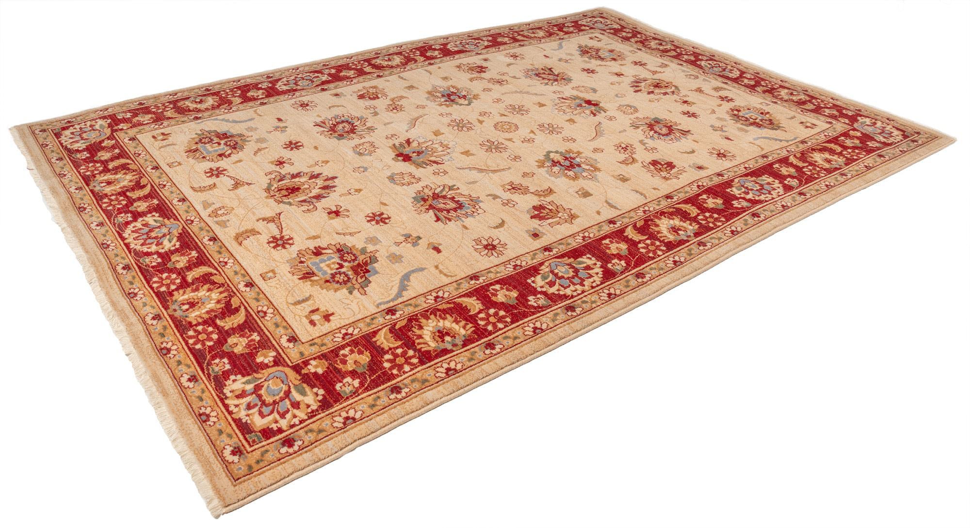 THEKO Wollteppich »Saharna 2444«, rechteckig, 12 mm Höhe, reine Wolle, Orient-Optik, mit Fransen