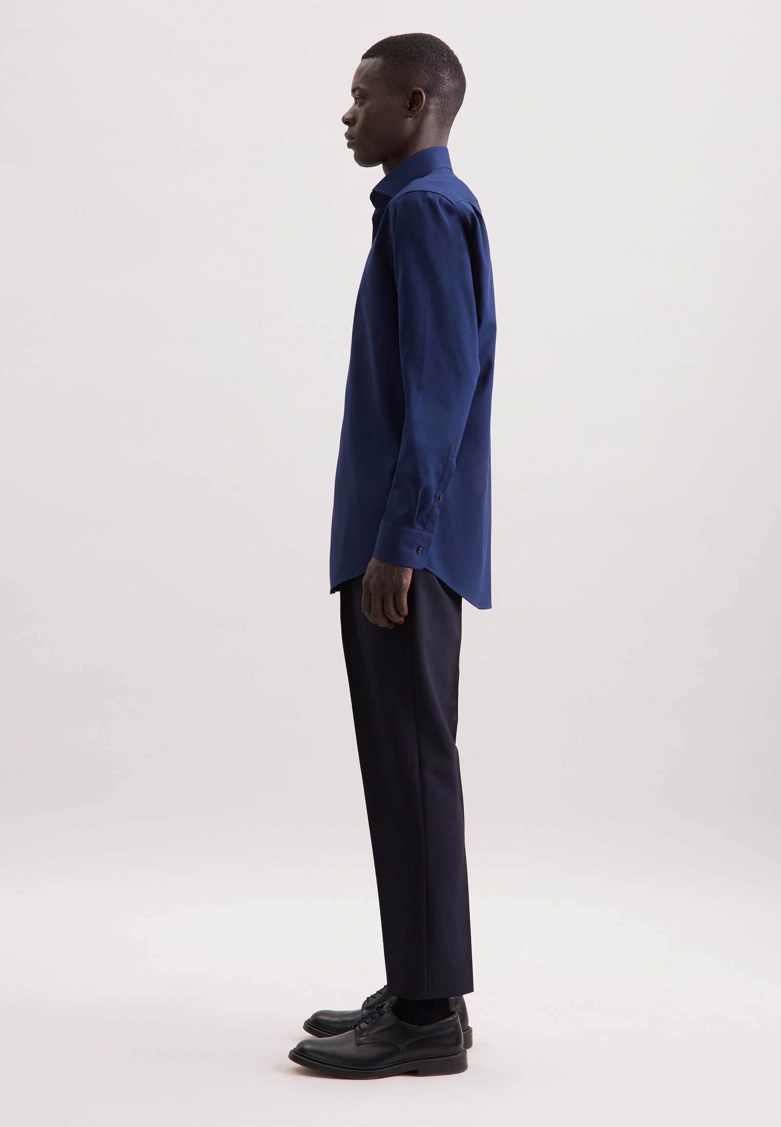 seidensticker Chemise d'affaires »Schwarze Rose« Regular 1/1 Kentkragen Struktur