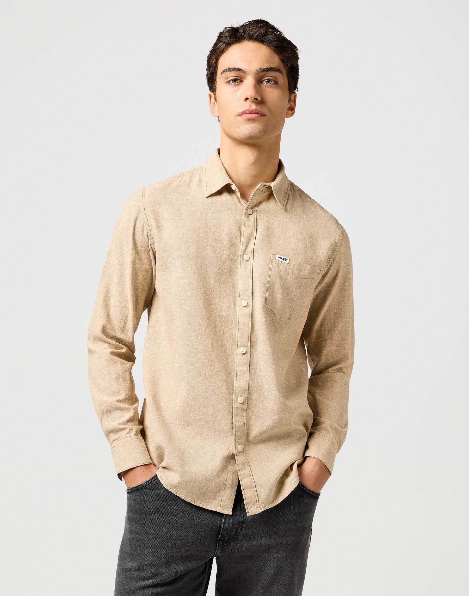 Wrangler Leinenhemd »Wrangler Leinenhemd 1 Pkt Shirt«