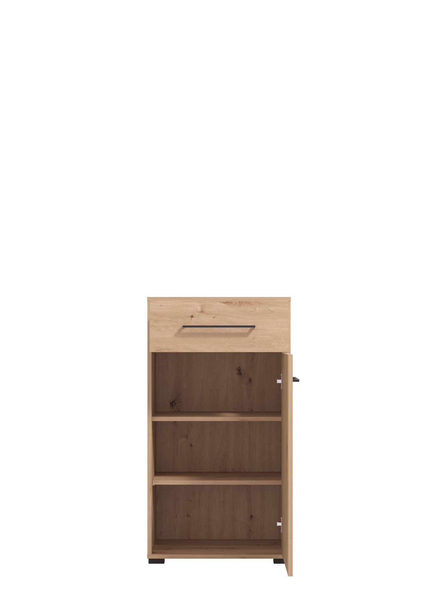 INOSIGN Schuhschrank »Landes, Schuhkommode, Schuhregal, mit einer Schublade, Höhe 102 cm«, Fronten in Artisan Eiche mit Streifen, mit einer Tür