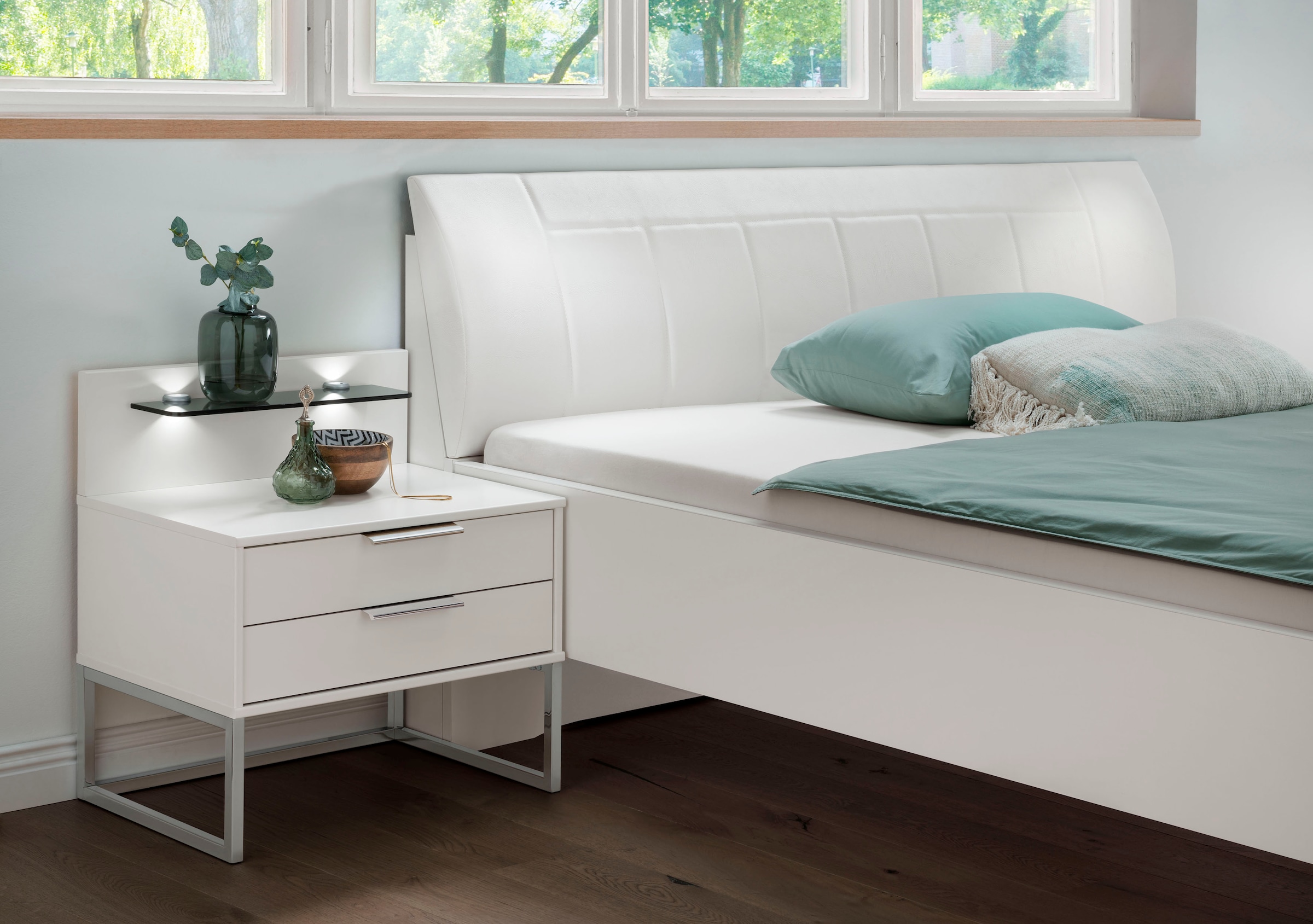 WIEMANN Futonbett »Monaco, Bettgestell, Bettrahmen, komfortables Polsterkopfteil« 4-fache Liegehöhenverstellung, MADE IN GERMANY,  Polsterkopfteil aus Kunstleder, verschiedene Grössen, in Komforthöhe