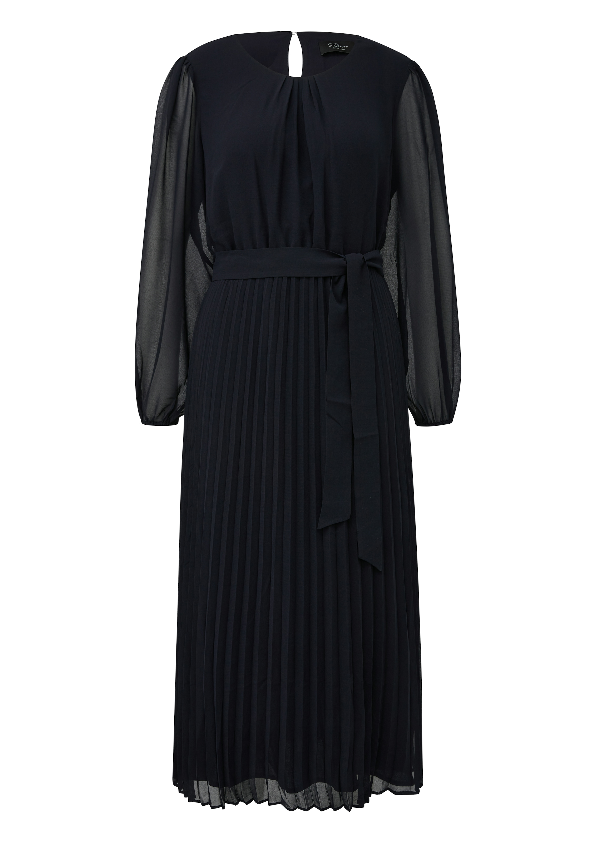 s.Oliver BLACK LABEL Robe en maille mit seitlichem Bindegürtel