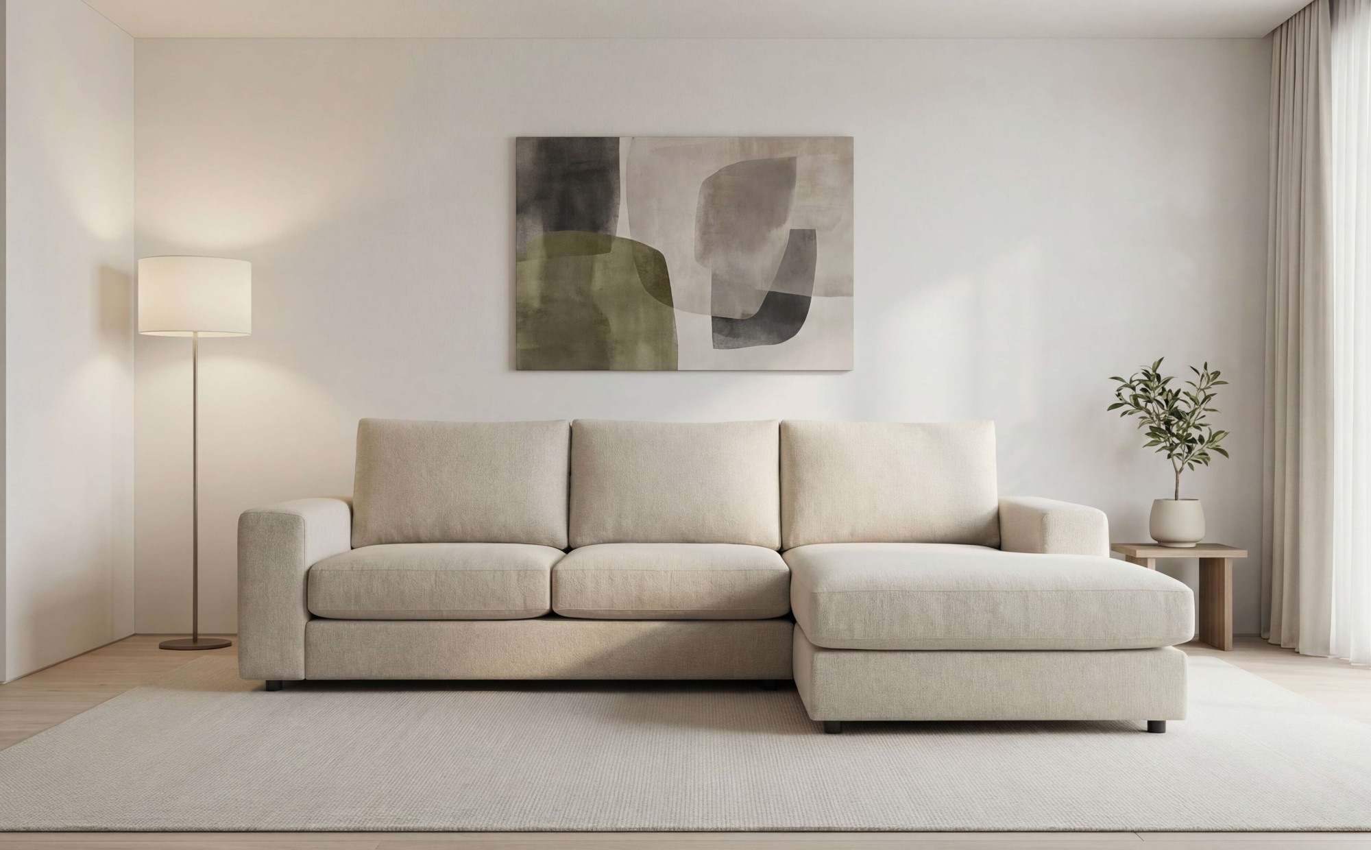 Image of GOODproduct Ecksofa "Nivette, weiches Chenille" Breite 269 cm, L-Form, bodentief, mit Wellenunterfederung