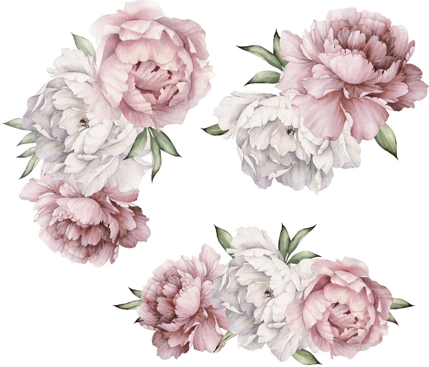 Image of queence Wandtattoo "Bine" Wandbild, Sticker, rosa, Blume, Blüte, selbstklebend