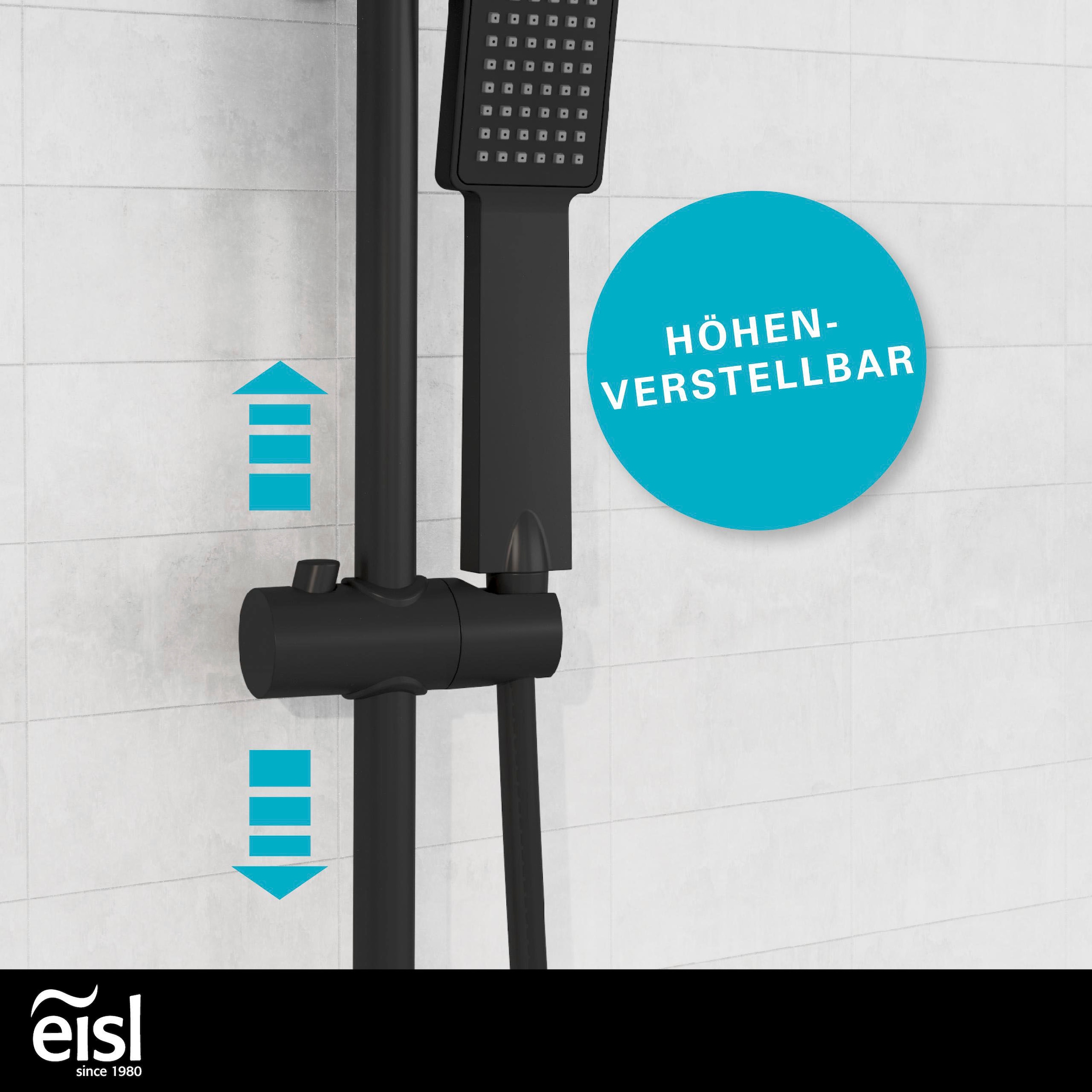 Eisl Garniture de douche »EASY ENERGY« 1 cuis tlg. Hauteur réglable / picots anti-calcaire / acier inoxydable