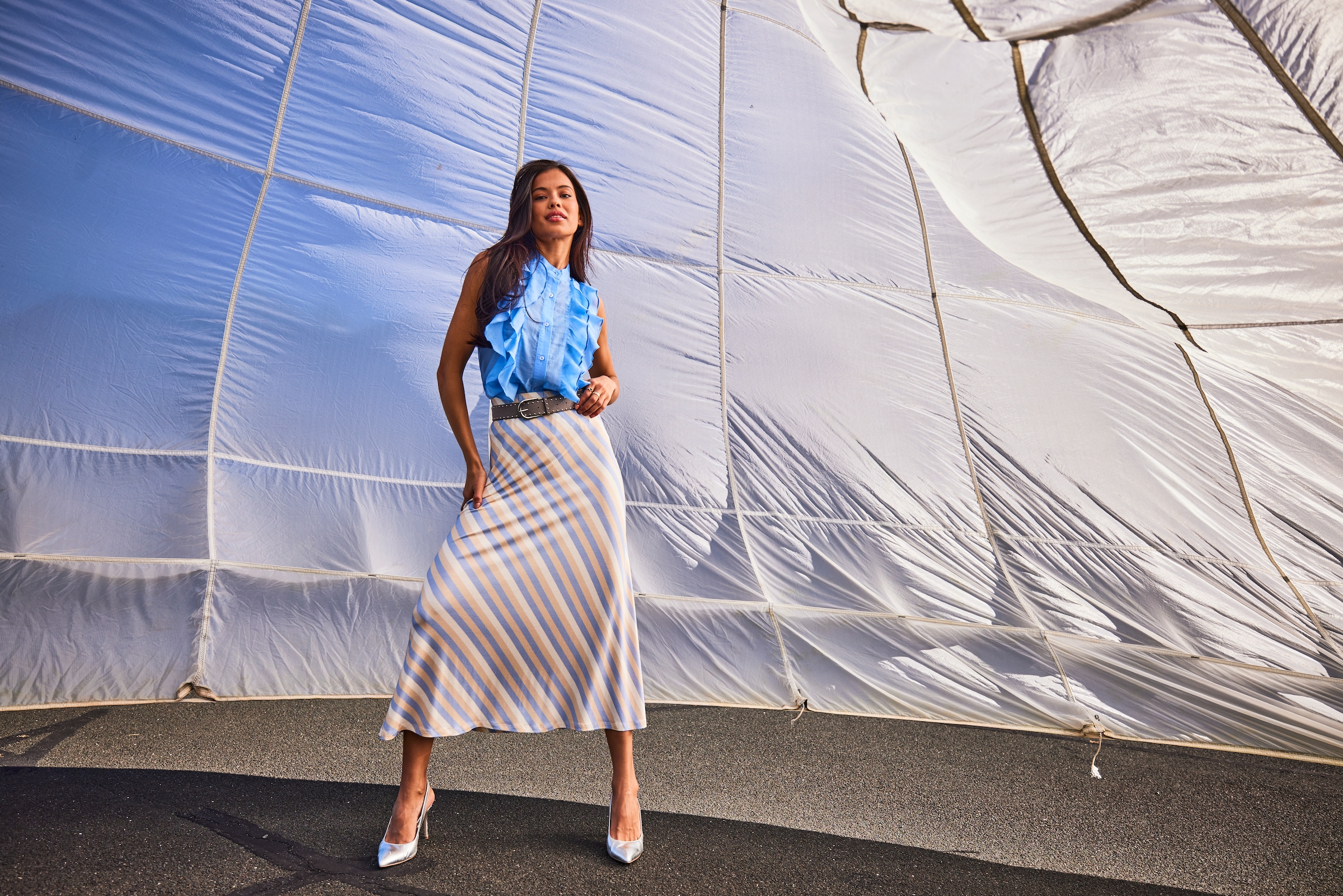 Aniston SELECTED Maxi jupe mit innenliegenden, elastischen Gummiband - NEUE KOLLEKTION