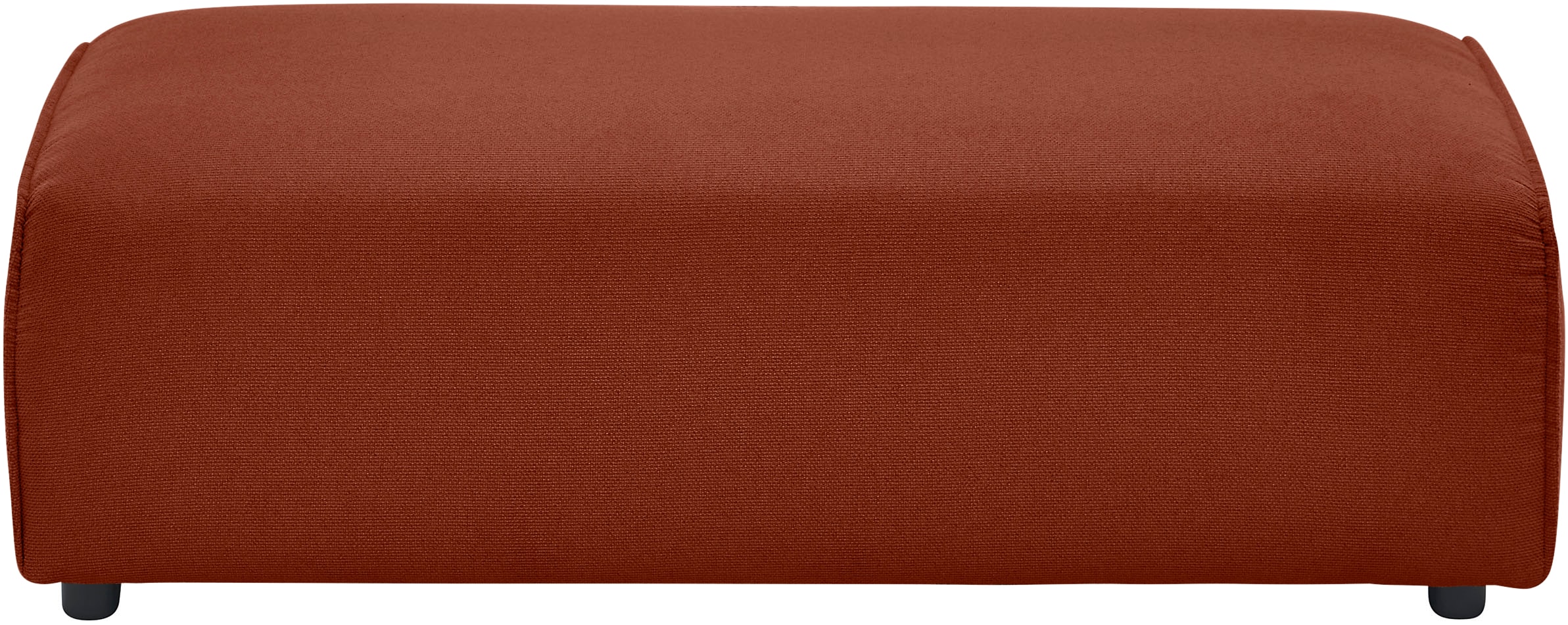 LeGer Home by Lena Gercke Hocker »PIARA, Polsterhocker mit Kedernaht, Cord, Leinenoptik o. Strukturstoff« zur Serie PIARA, rechteckig, schwarze Füsse, bequemer Sitzkomfort