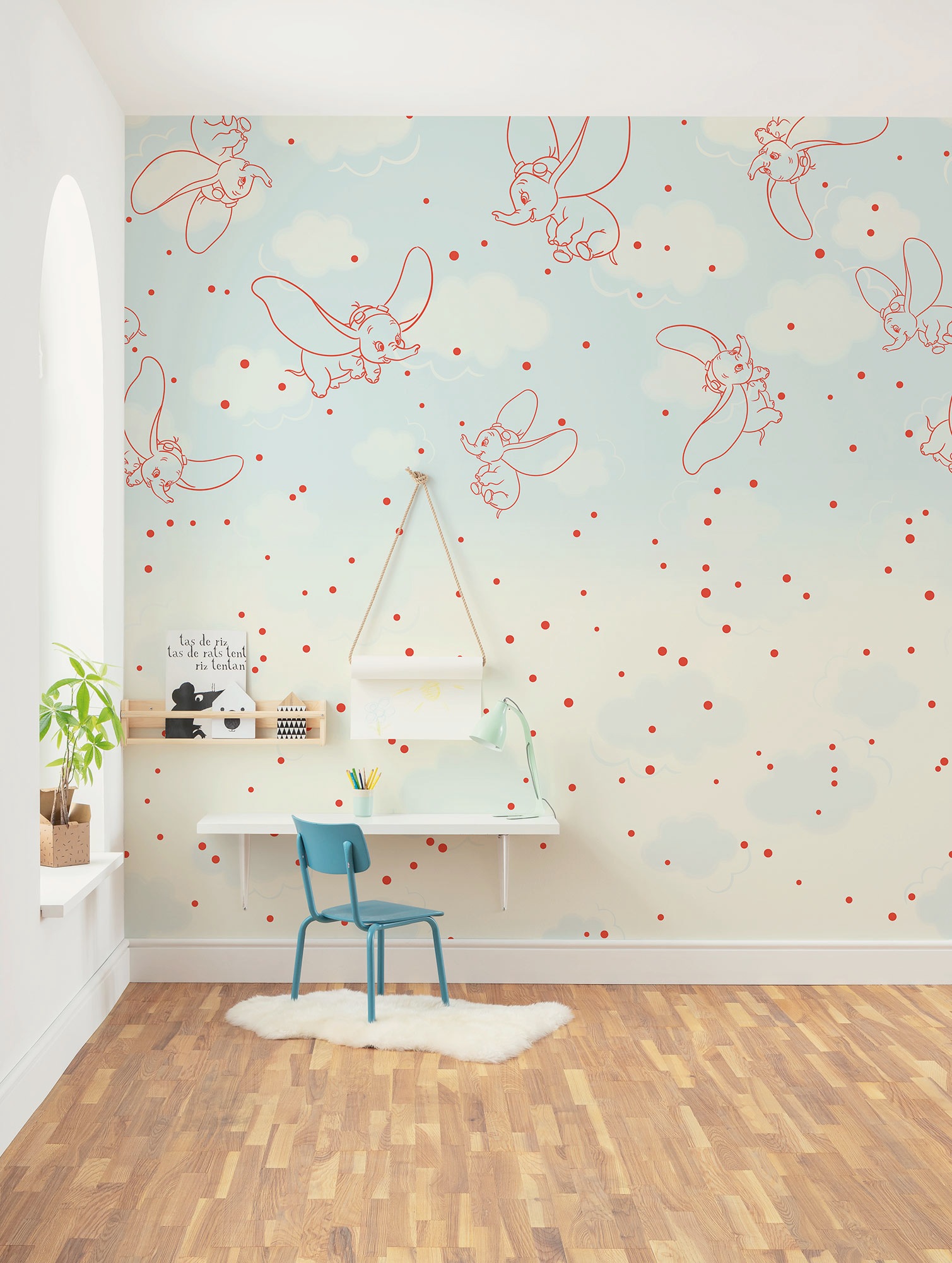 Image of Komar Kindertapete "Disney Dumbo Clouds" bedruckt glatt
