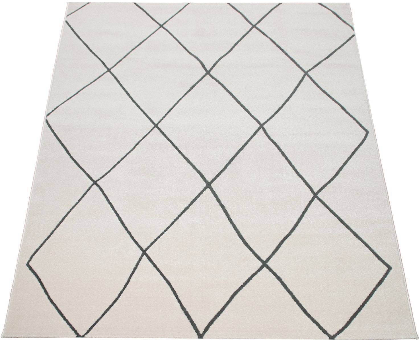 Image of Paco Home Teppich "Haral 786" rechteckig 9 mm Höhe Kurzflor, Scandi Design, Rauten Motiv