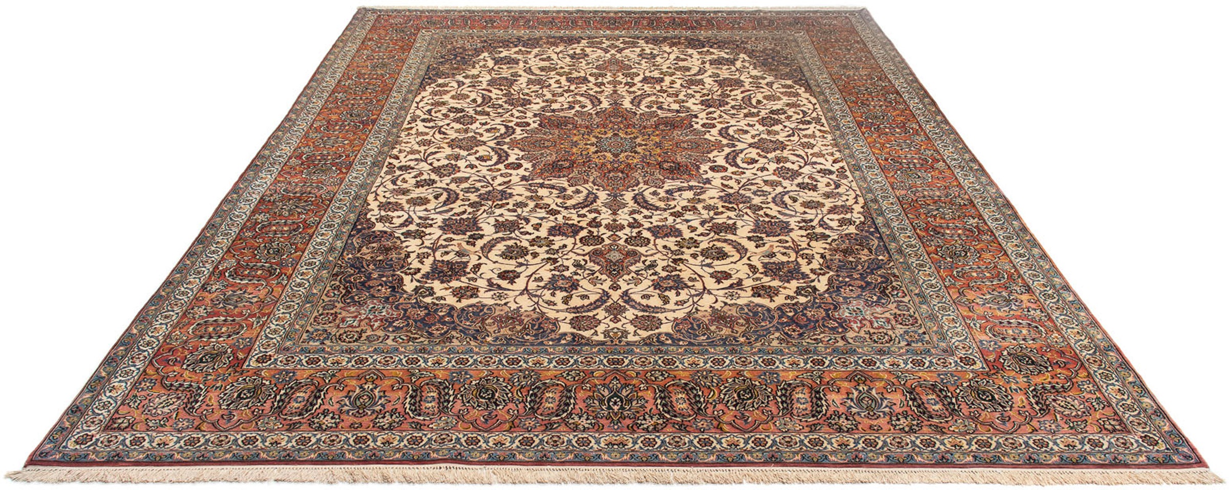 Image of morgenland Orientteppich »Perser - Isfahan - Premium - 362 x 255 cm - beige«, rechteckig, 6 mm Höhe, Wohnzimmer, Handgeknüpft, Einzelstück mit Zertifikat bei Ackermann Versand Schweiz