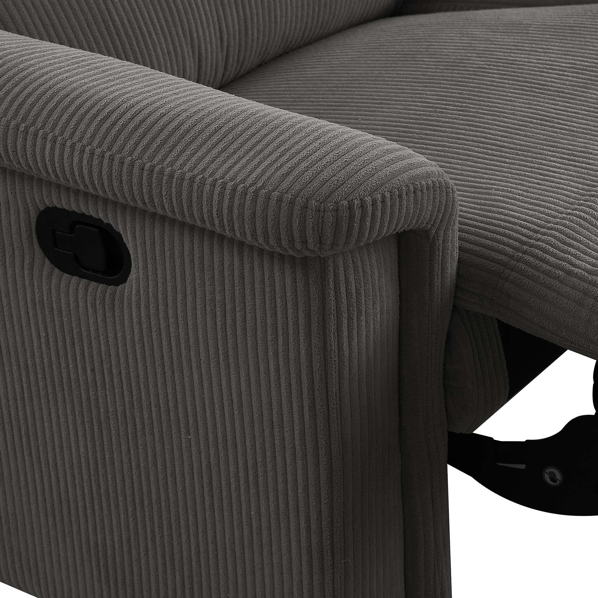 GOODproduct 3-Sitzer »LUND NEW Cord (219cm), manuelle/elektrische Relaxfunktion in 2 Sitzen« USB-A/C bei elektrischer Variante und Kopfteilverstellung