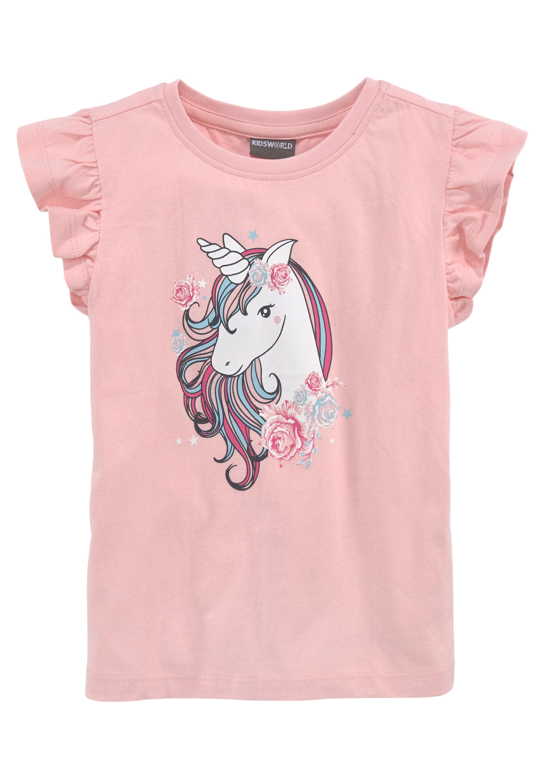 KIDSWORLD T-Shirt »für kleine Mädchen«, mit Einhorn Druck