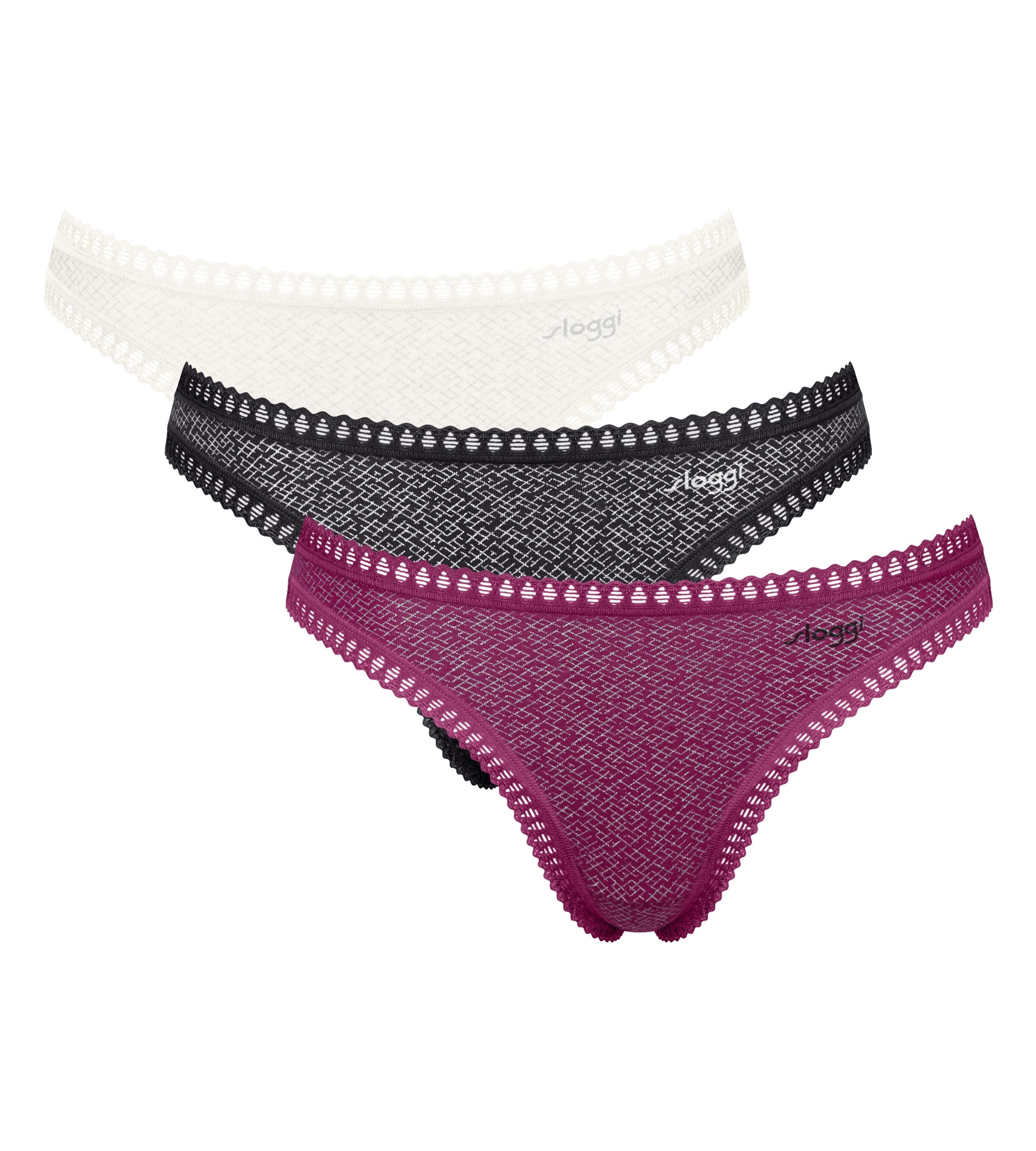sloggi Slip »GO Crush String C3P« mit Spitzendetails