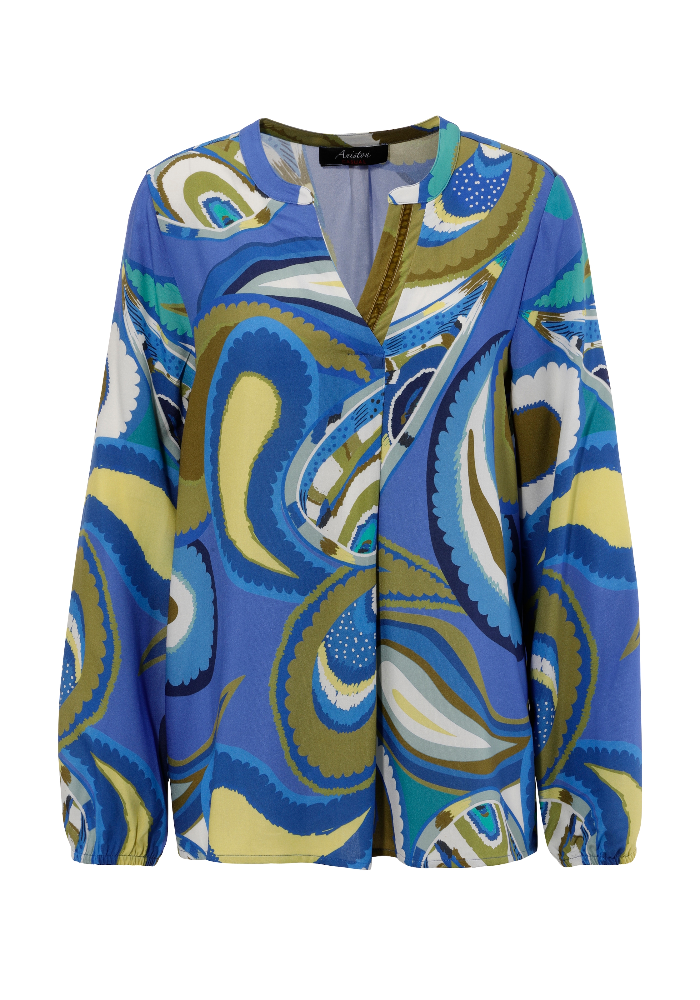 Aniston CASUAL Schlupfbluse, mit farbharmonischen, grossflächigem Paisley-Muster