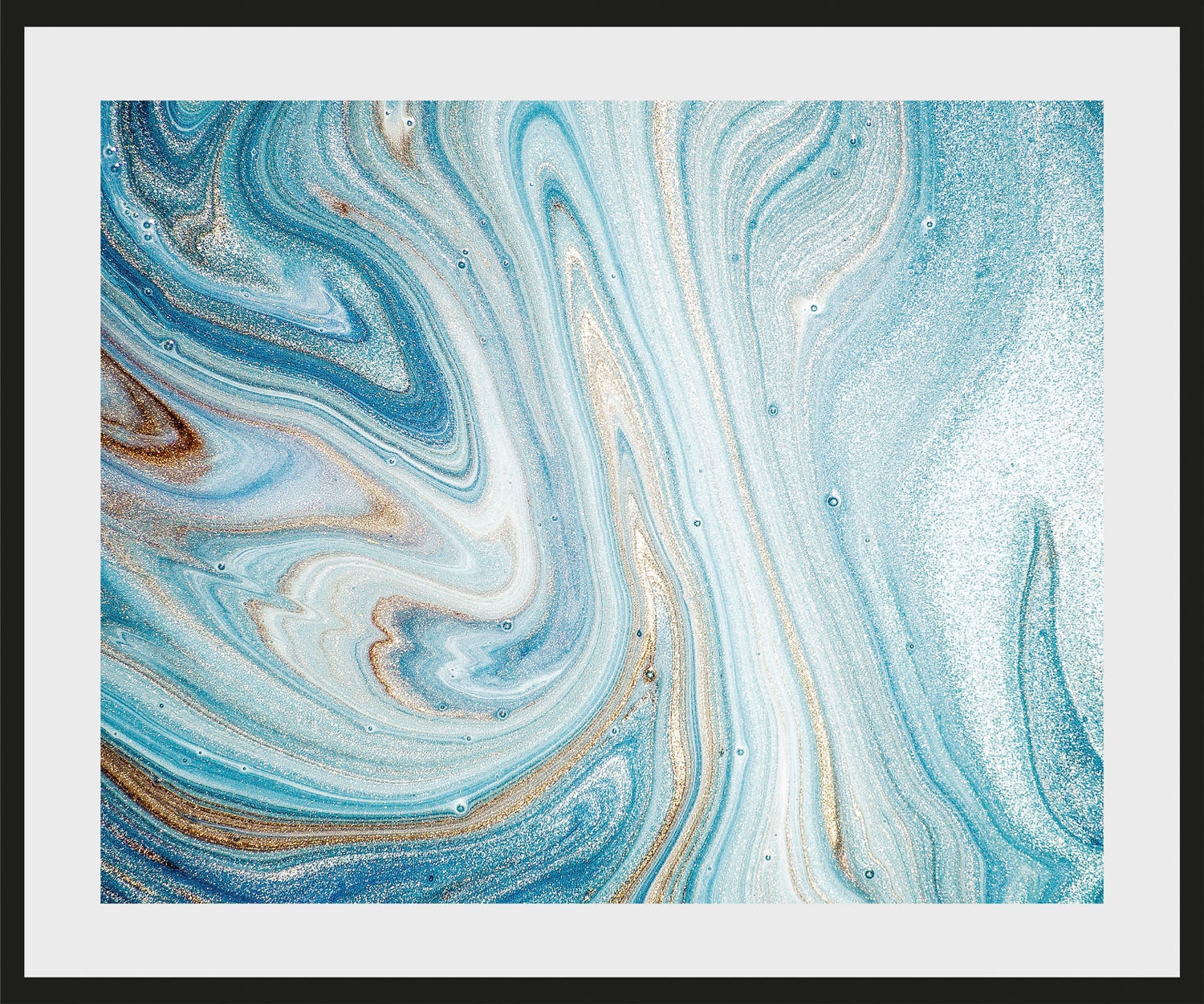 queence Bild »Marcello«, Abstrakt-Marmor-Kunst-Gemälde, (1 St.), HD Premium Poster-Druck inkl. Holzrahmen