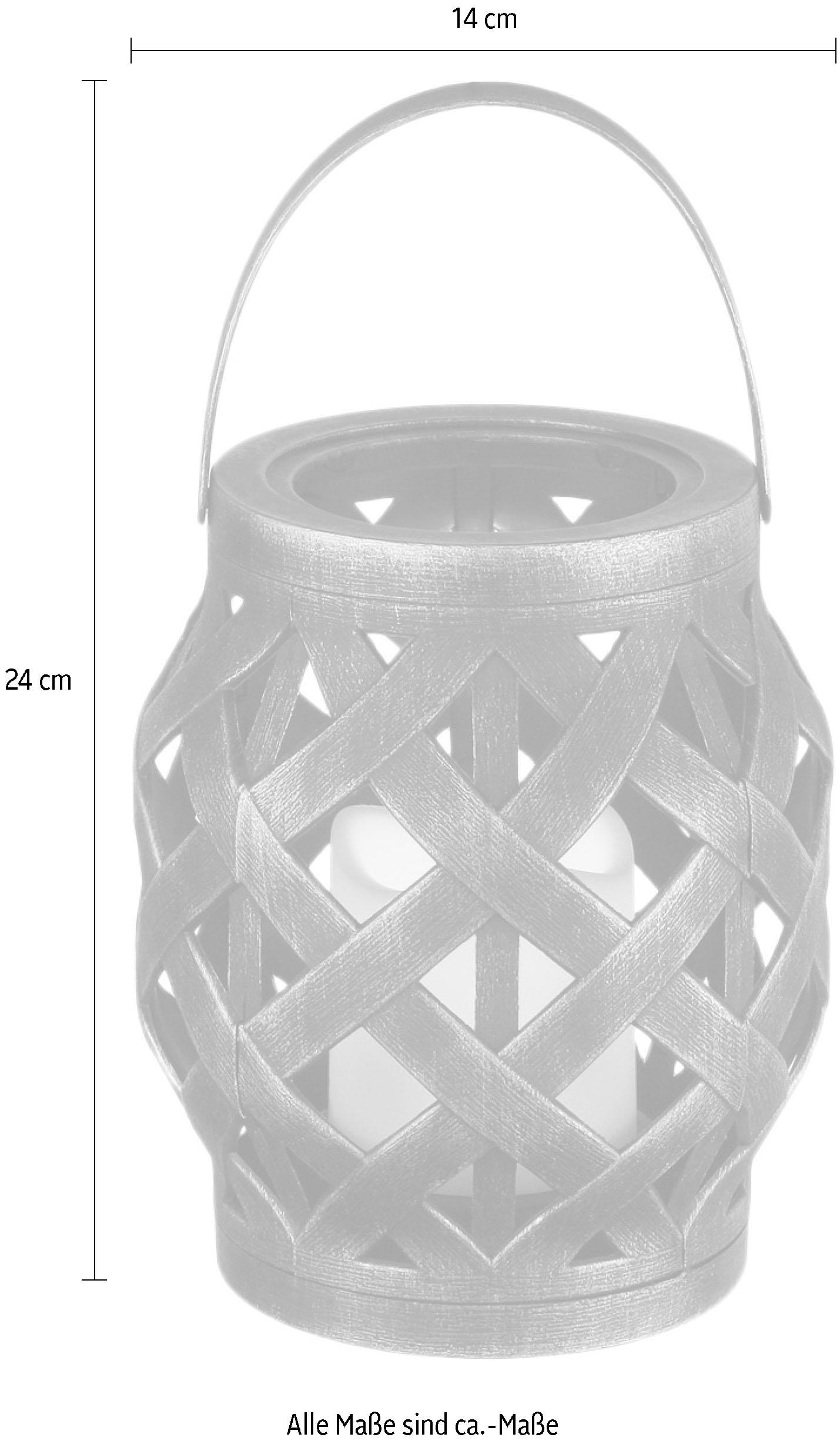 Home affaire Windlicht, mit LED Kerze, Timer, für den Innen- und  Aussenbereich, Höhe 24 cm günstig kaufen