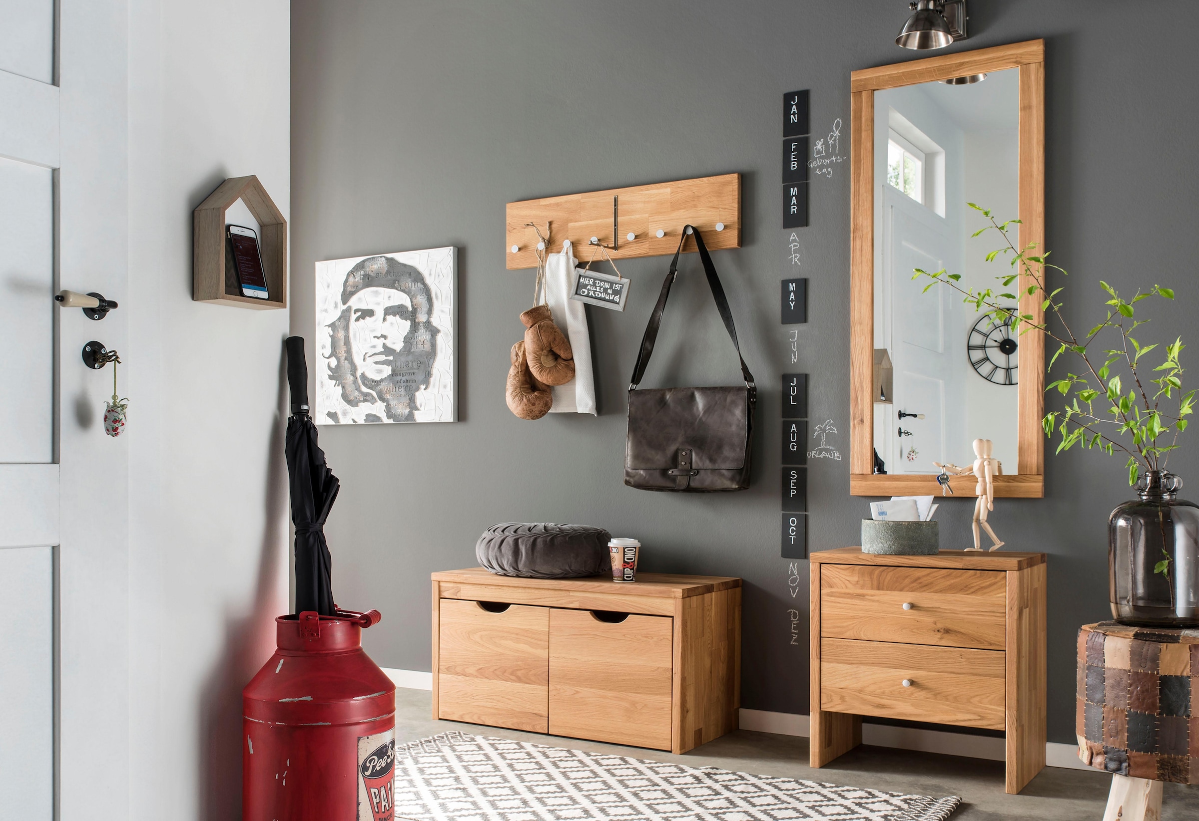 aus 50 Home FSC-zertifiziertem »Dura«, cm kaufen Wandspiegel Breite Massivholz, affaire