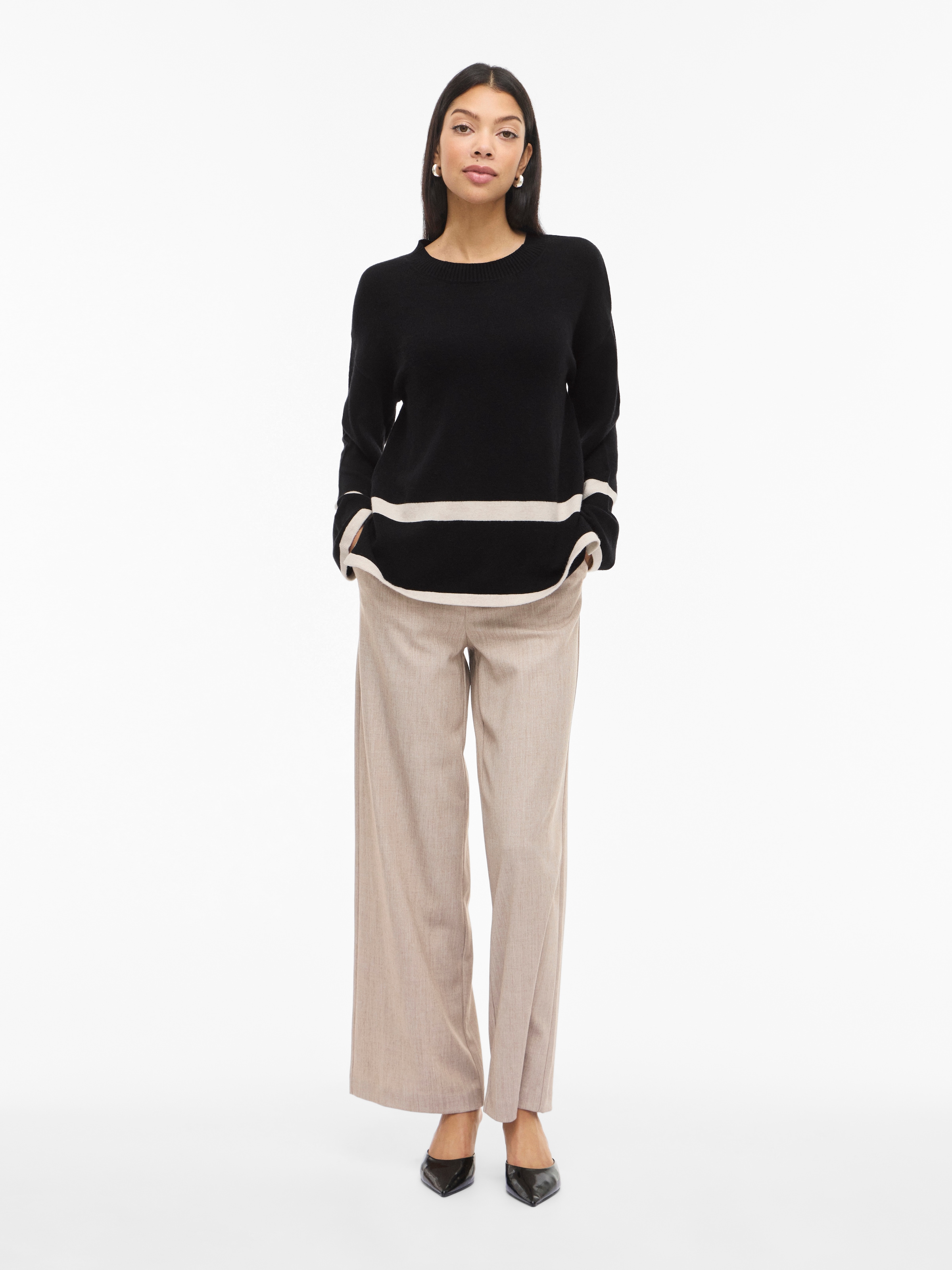 Vila Pull à col rond »VIRIL O-NECK OVERSIZE L/S KNIT TOP- NOOS«