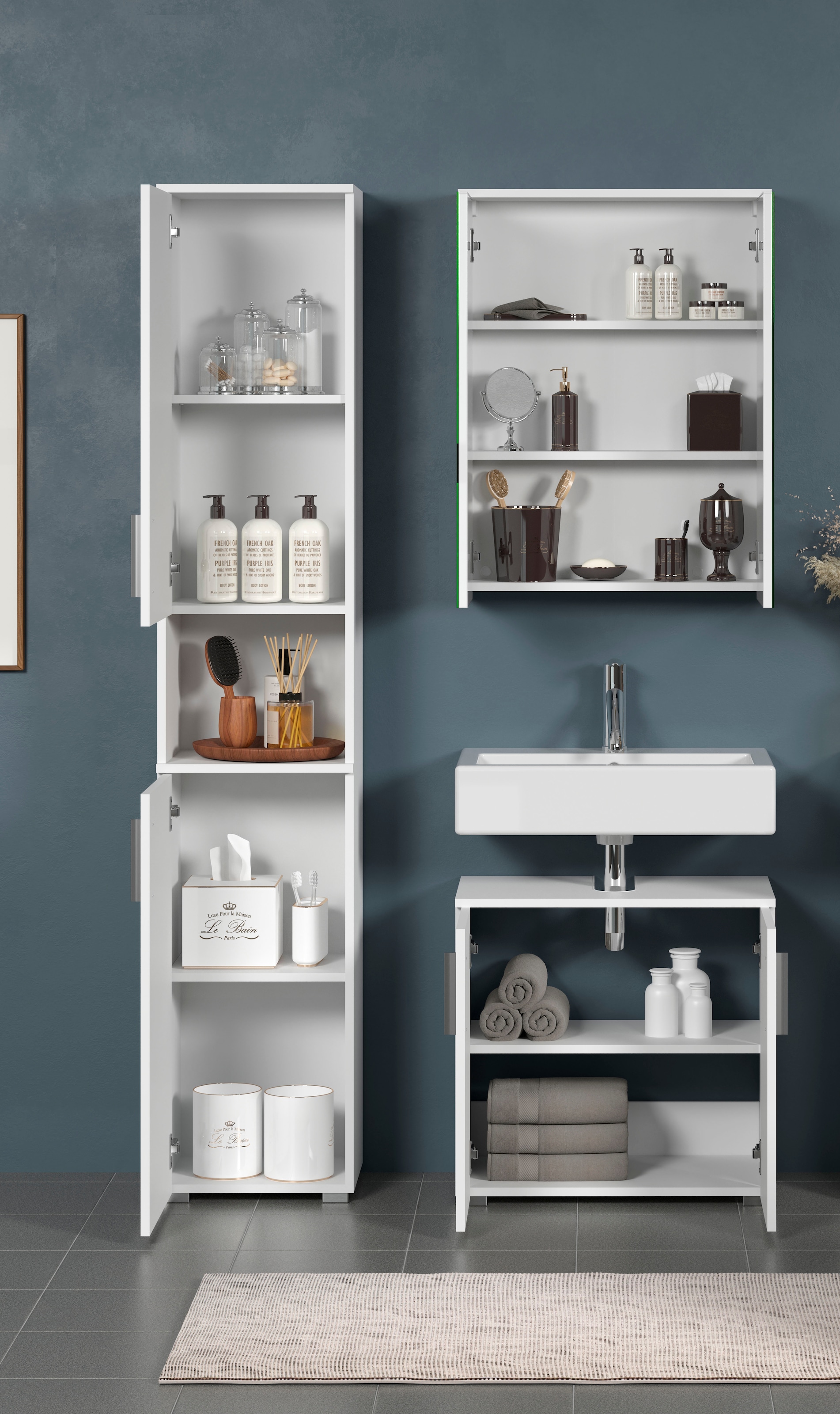 welltime Ensemble de salle de bains »Prag« Set, 3 cuis tlg.