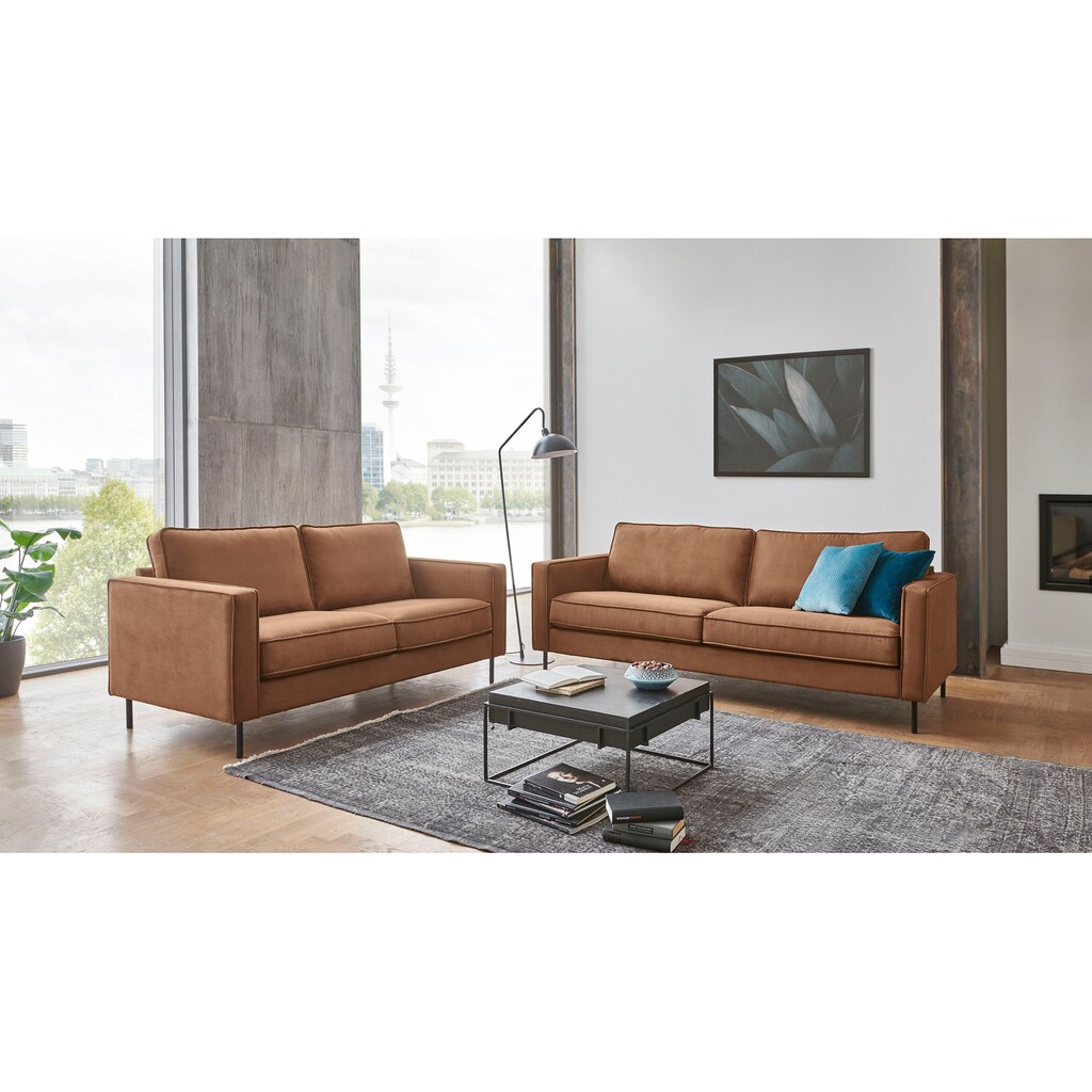 ATLANTIC home collection 3-Sitzer »Weston«, im skandinavischem Stil, mit Wellenunterfederung