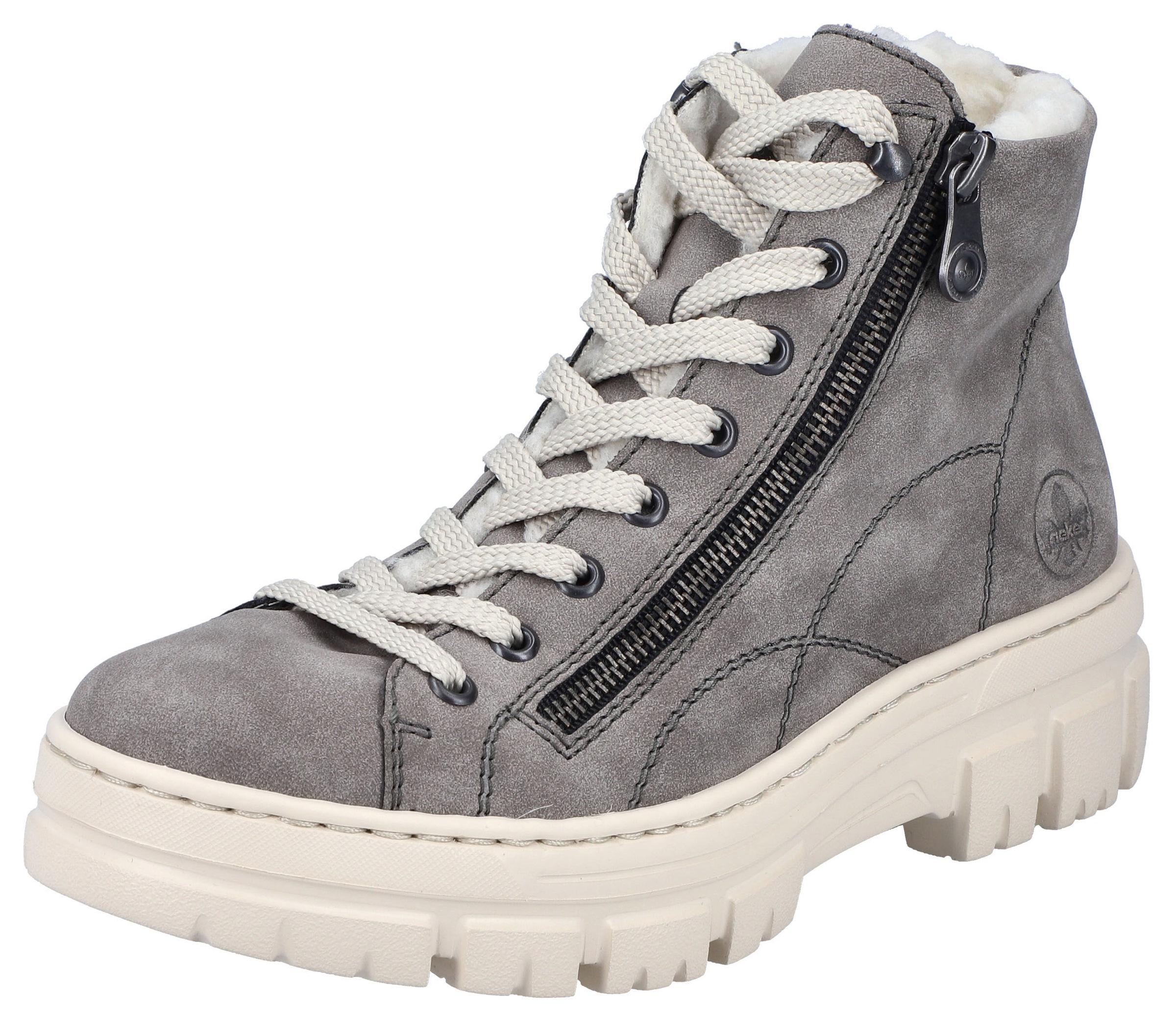 Image of Rieker Winterboots Plateauboots, Schnürboots mit Reissverschluss an der Aussenseite