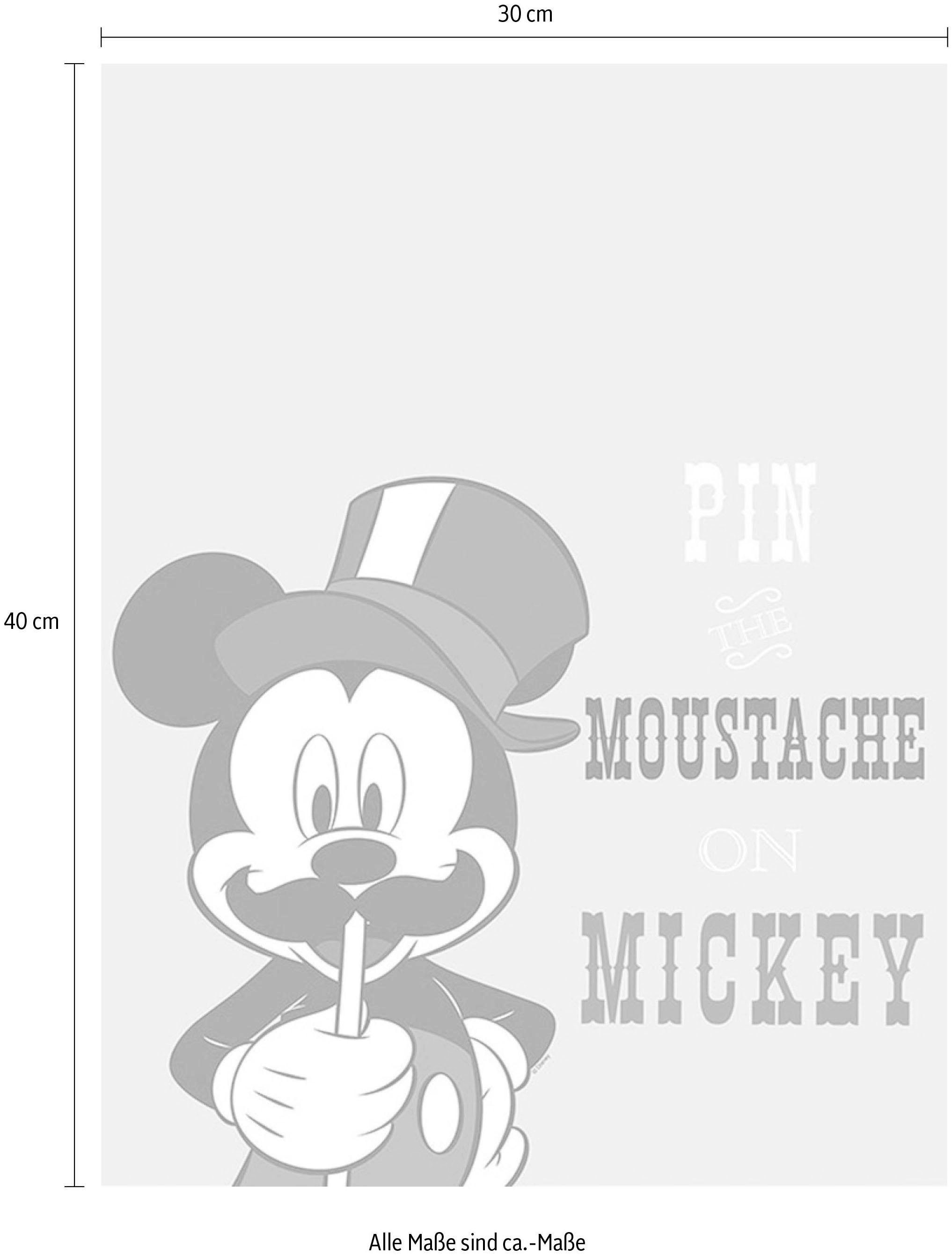 Komar Bild »Mickey Mouse Moustache« Disney 1 Stk. tlg. Wandbild zur Dekoration im Kinderzimmer - ohne Rahmen