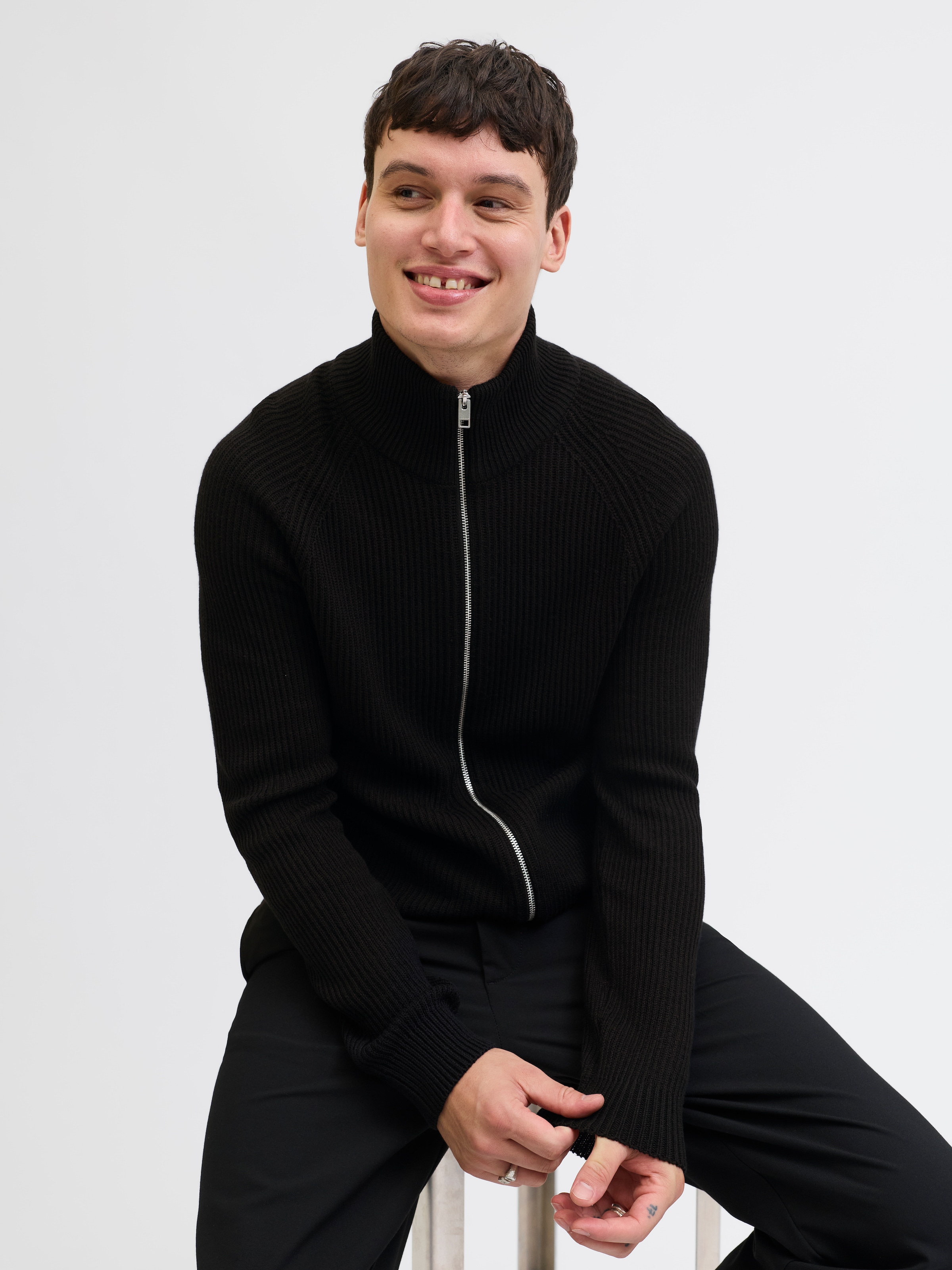 Jack & Jones Veste en tricot »JJPANNEL KNIT ZIP CARDIGAN AW25«