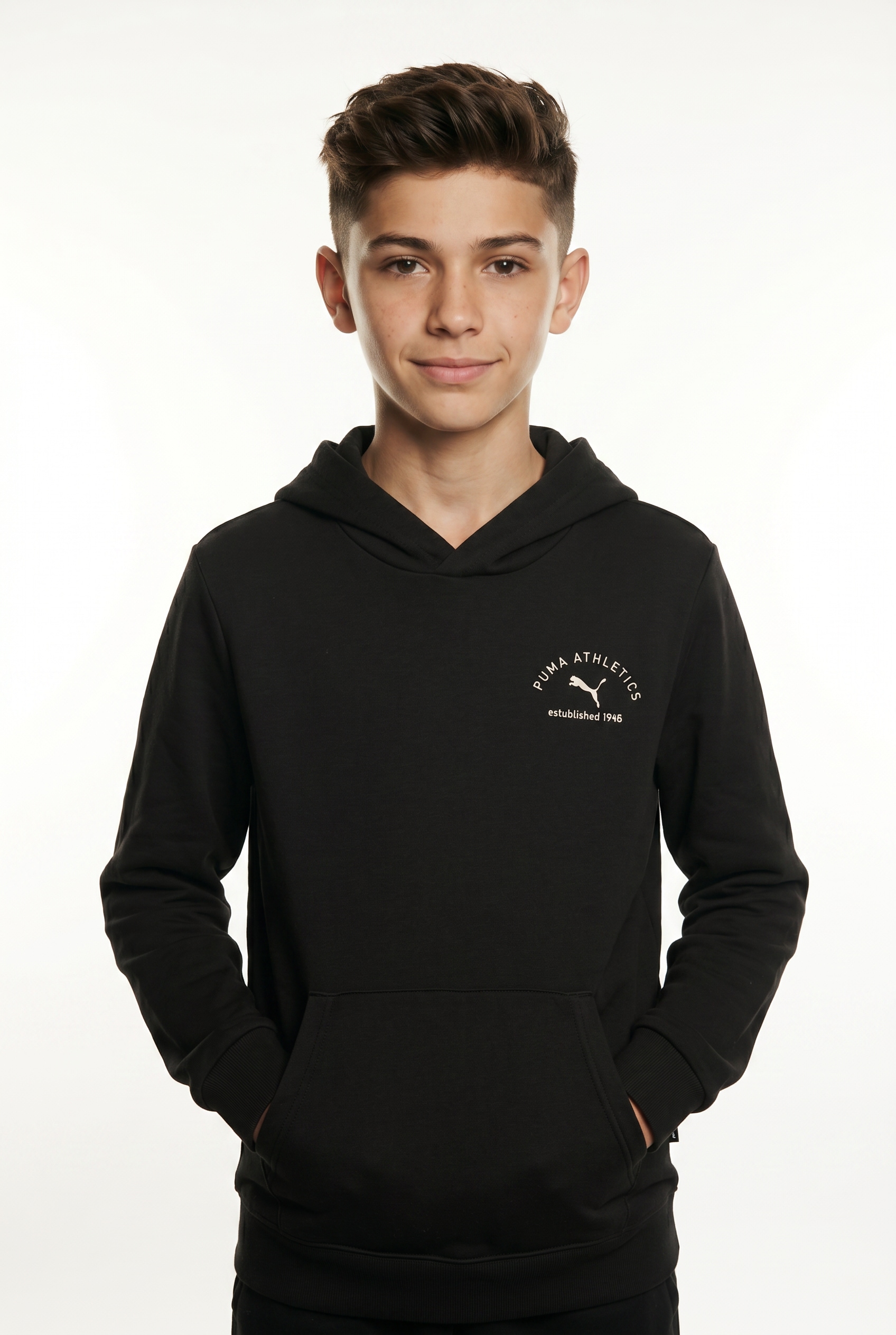 Image of PUMA Kapuzensweatshirt "CLASS GRAPHIC HOODIE TR B", für Jugendliche, mit Print-Applikationen, Regular Fit