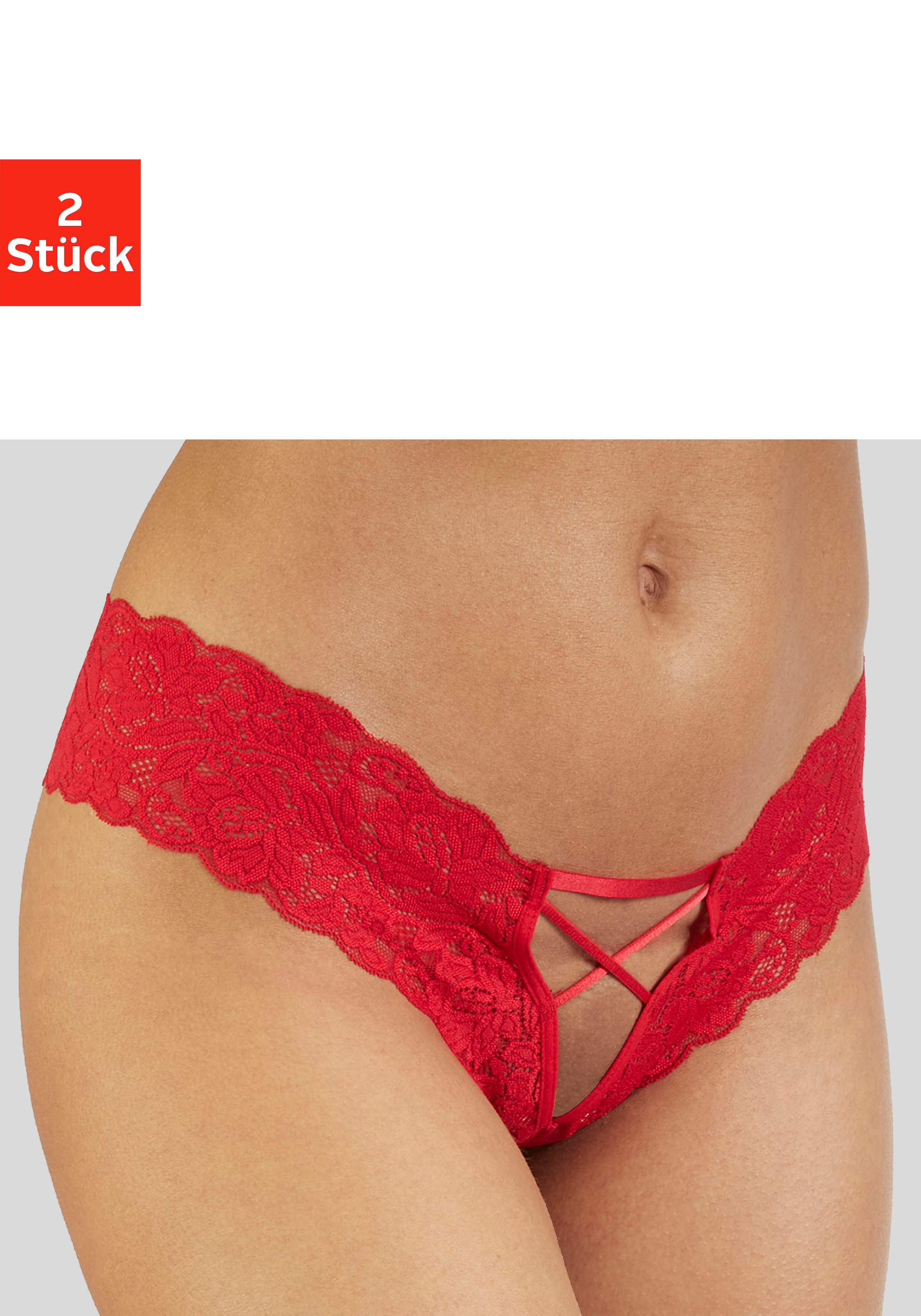 petite fleur goldfarben Panty-Ouvert, (Packung, 2 Stück), im günstigen Doppelpack, mit...