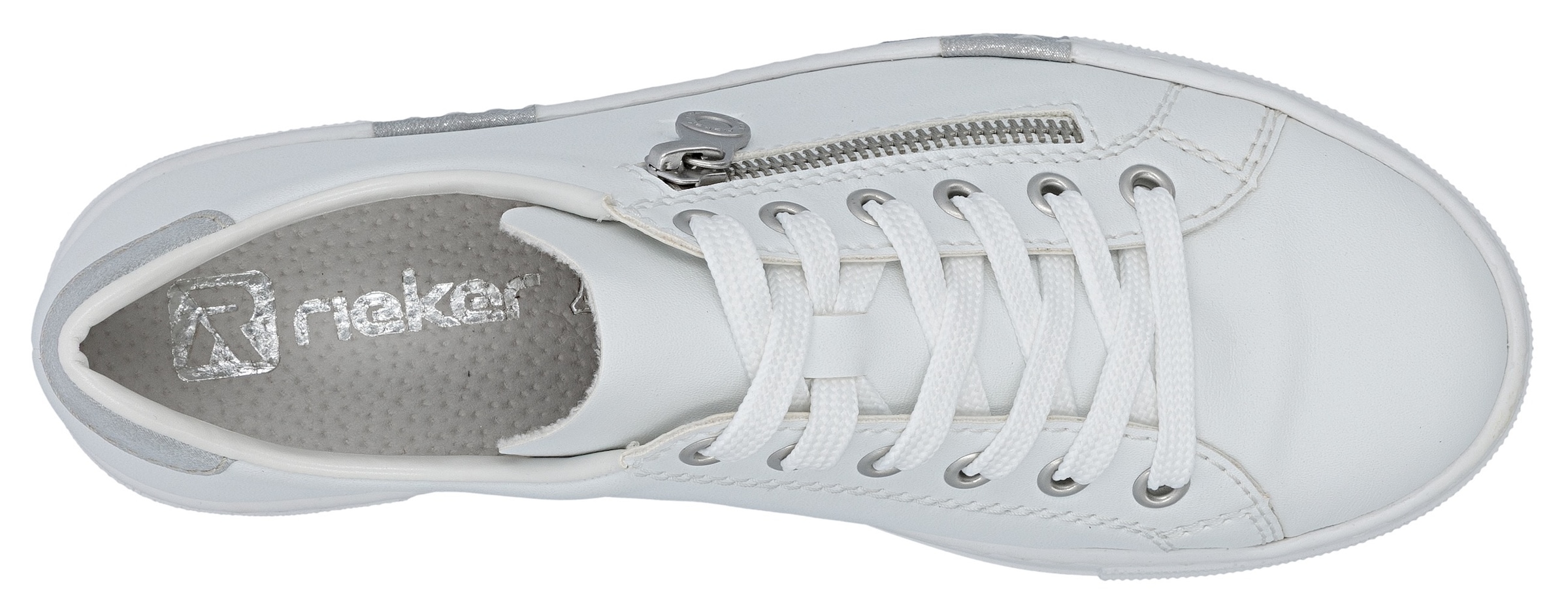 Rieker Baskets à plateforme  mit Zierreissverschluss seitlich, Freizeitschuh, Halbschuh, Schnürschuh