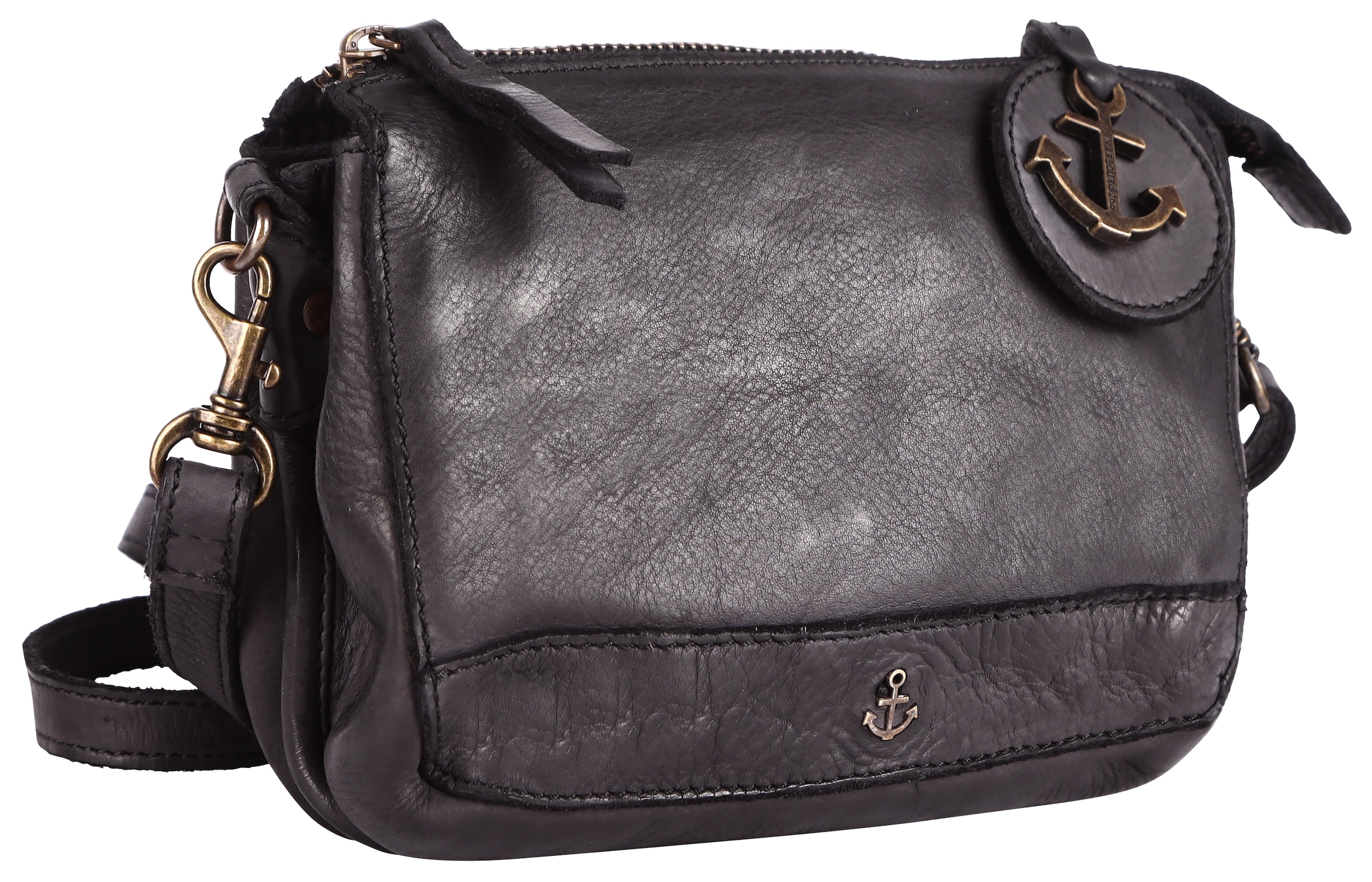 HARBOUR 2nd Umhängetasche »Tiani«, Schultertasche Handtasche Damen Tasche Damen mit Logoanhänger