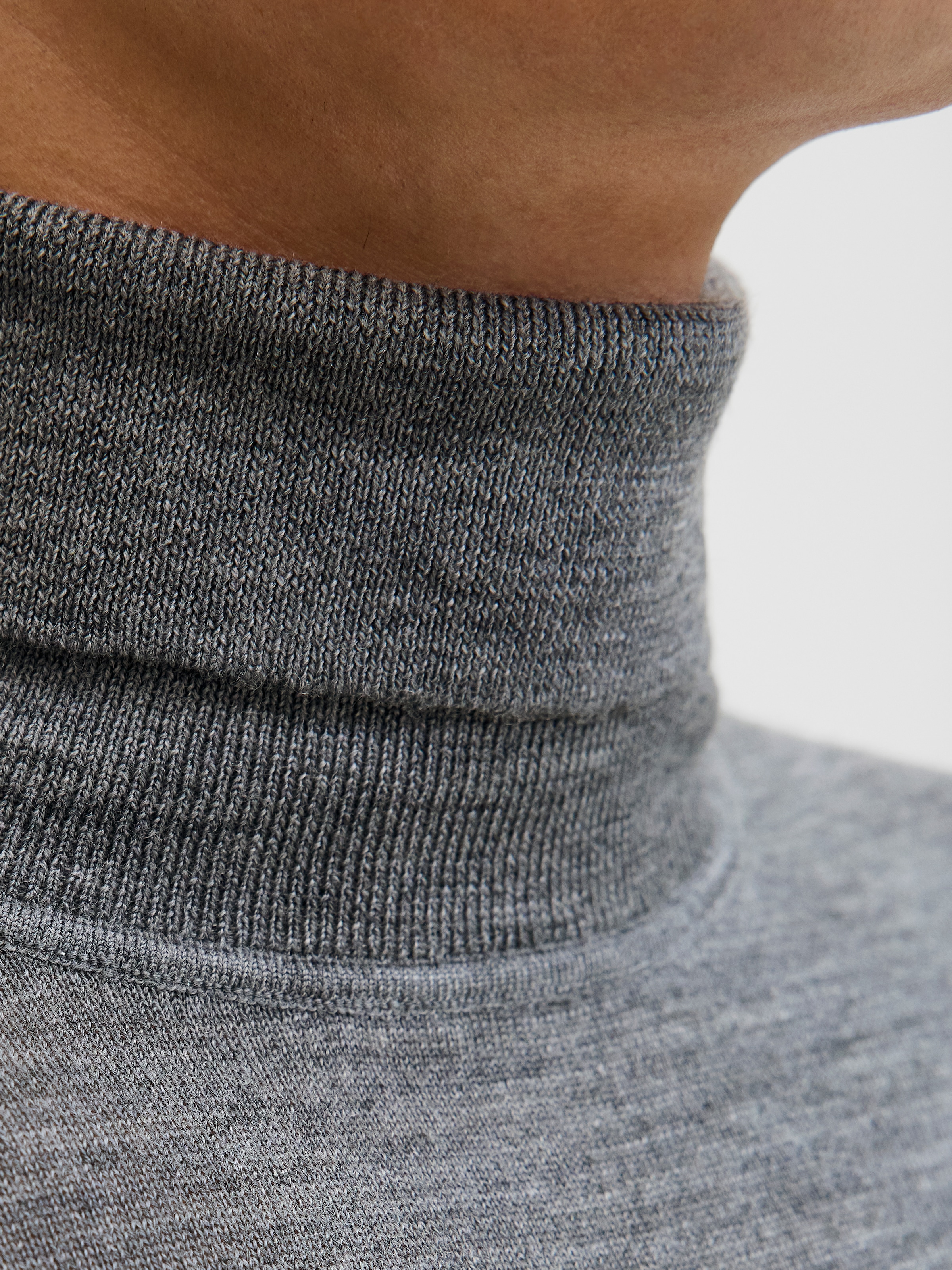 Jack & Jones Pull à col roulé »JPRBLAMERINO KNIT ROLL NECK« Laine, coupe régulière