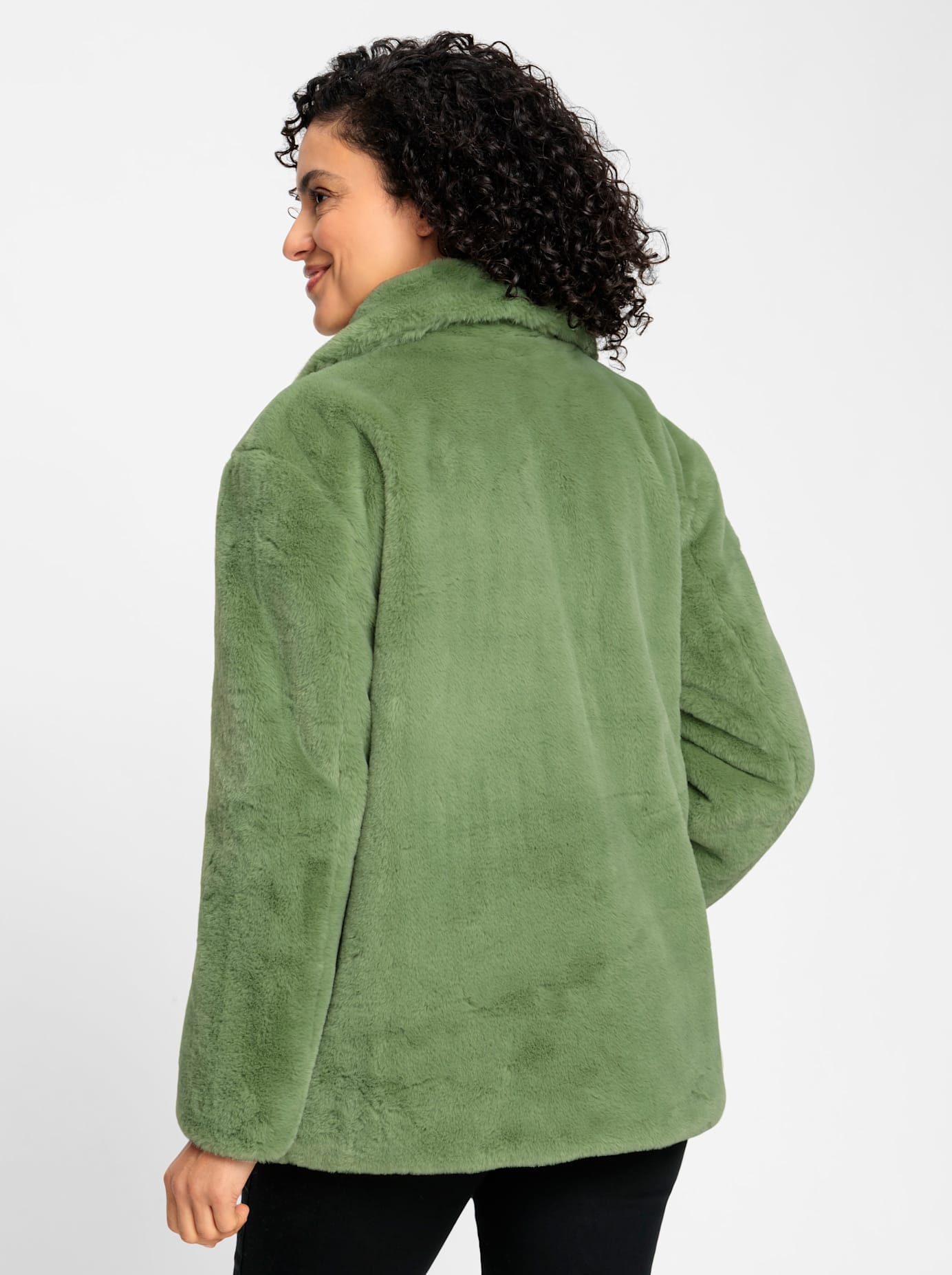 Inspirationen Fellimitatjacke, ohne Kapuze
