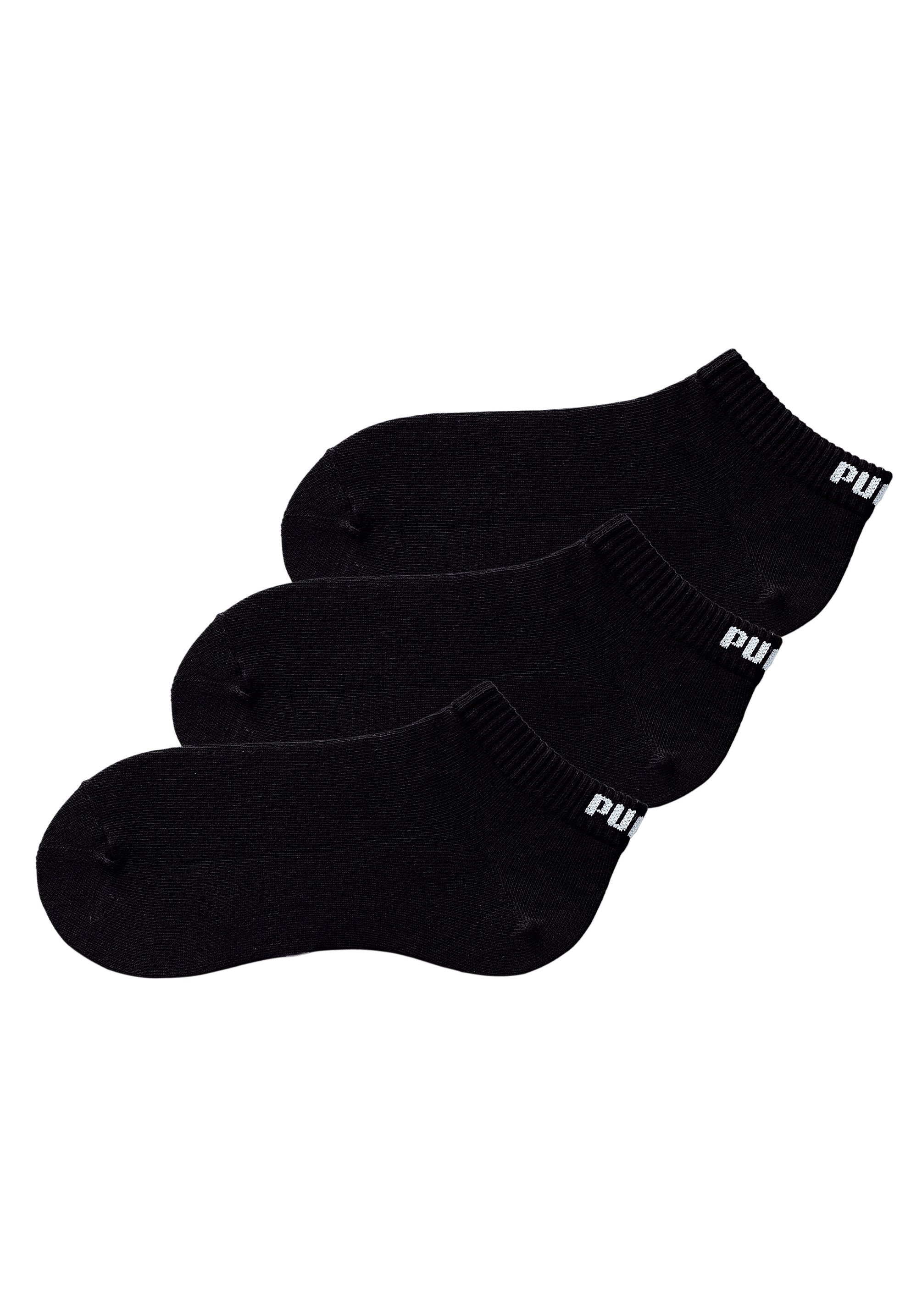 PUMA Sneakersocken, (3er-Pack), mit eingestricktem Markenlogo