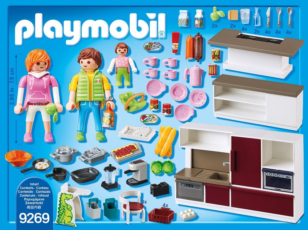 Playmobil® Konstruktions-Spielset »Grosse Familienküche (9269), City Life«, Made in Germany